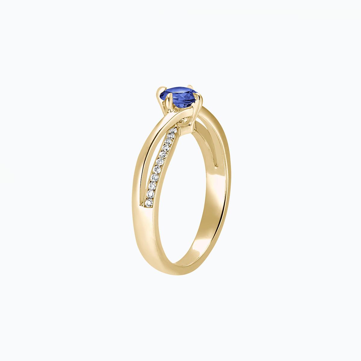 Solitaire Pavé Kelly Twist Tanzanite 4.5 mm
