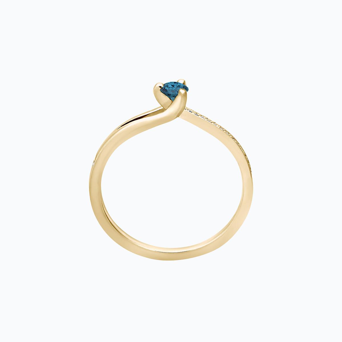 Solitaire Pavé Étoile Topaze Blue London 3.5 mm