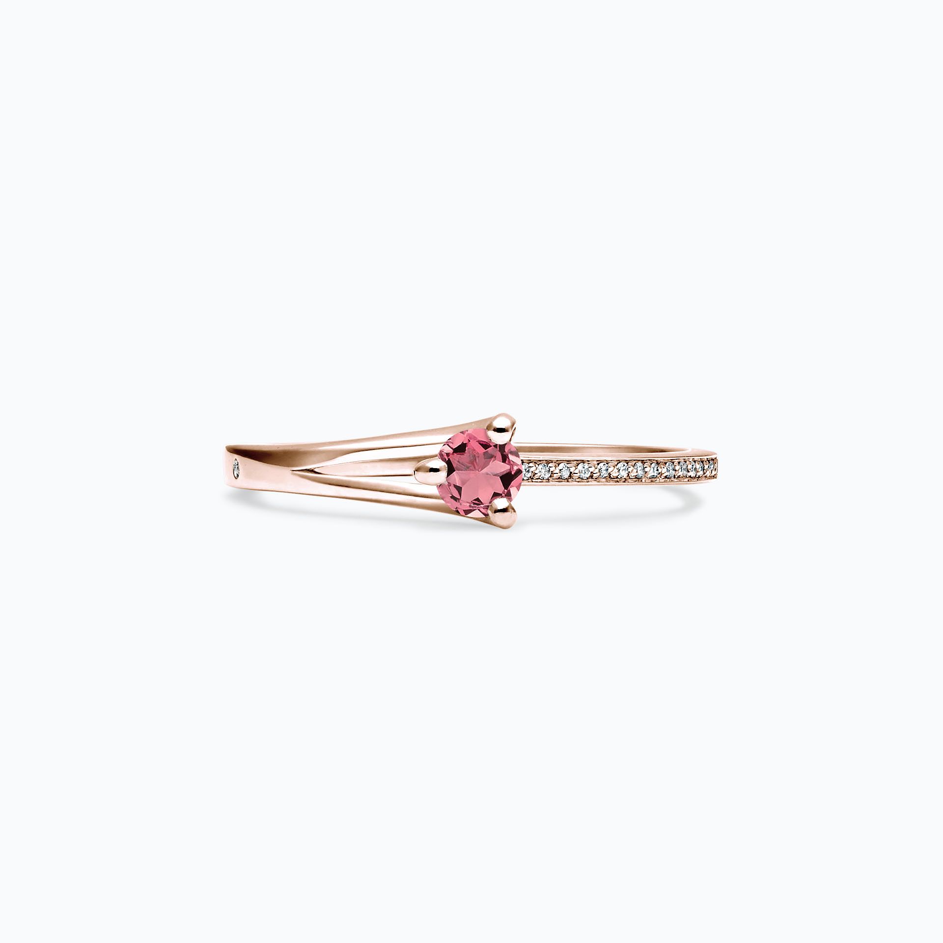 Solitaire Pavé Étoile Tourmaline 3.5 mm