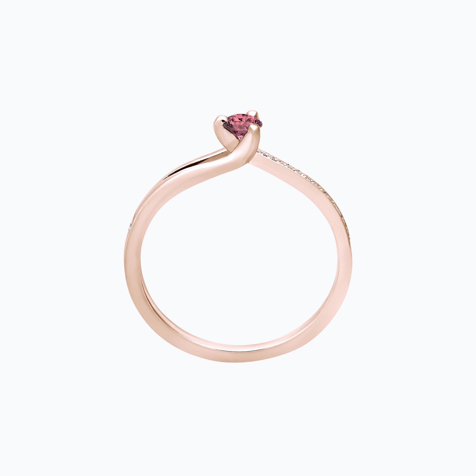 Solitaire Pavé Étoile Tourmaline 3.5 mm
