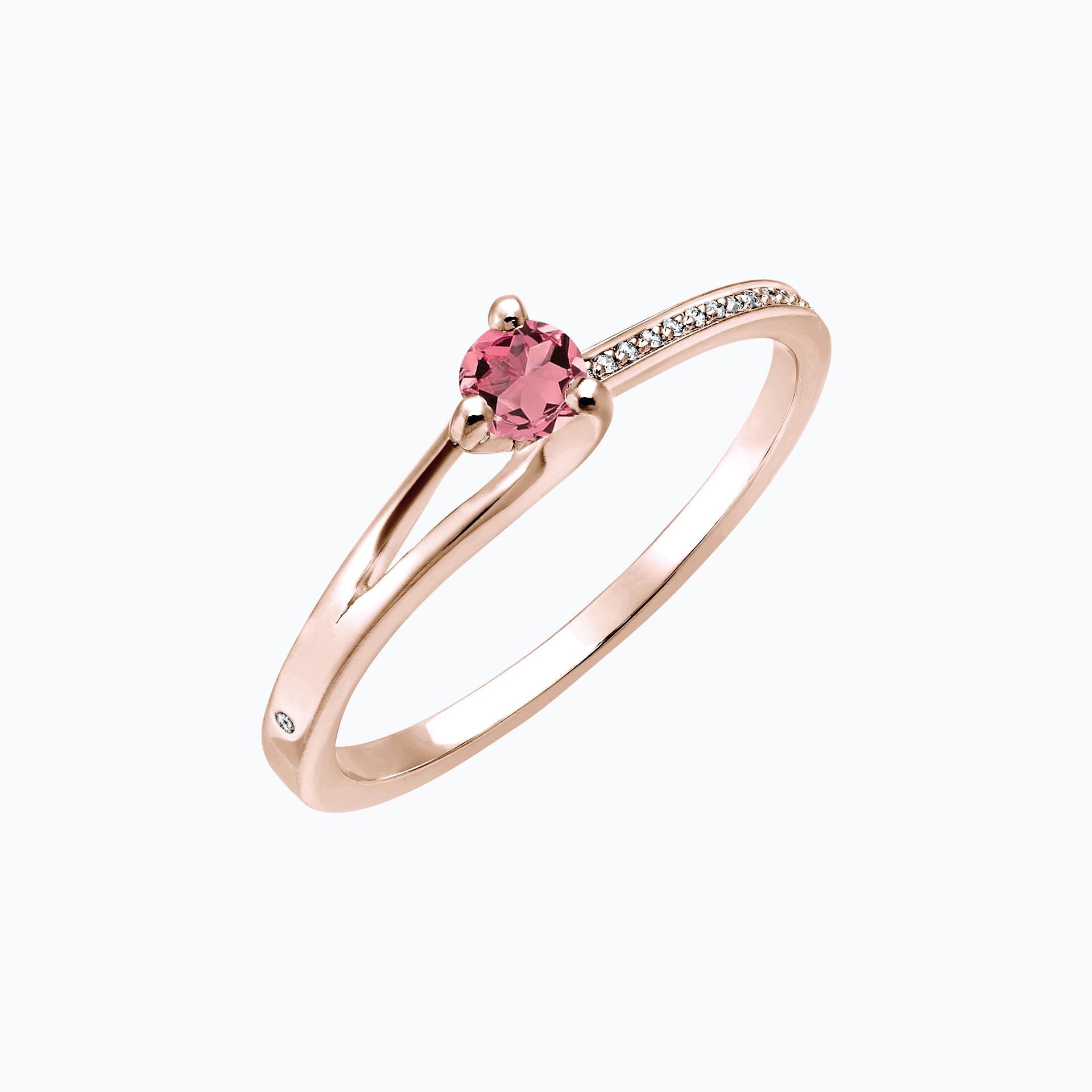 Solitaire Pavé Étoile Tourmaline 3.5 mm