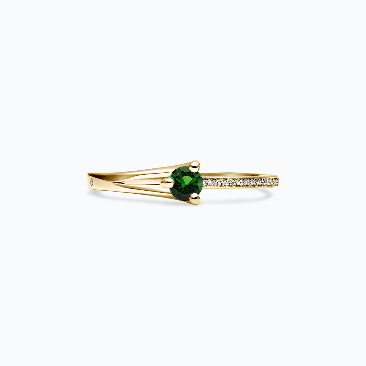 Solitaire Pavé Étoile Tsavorite 3.5 mm