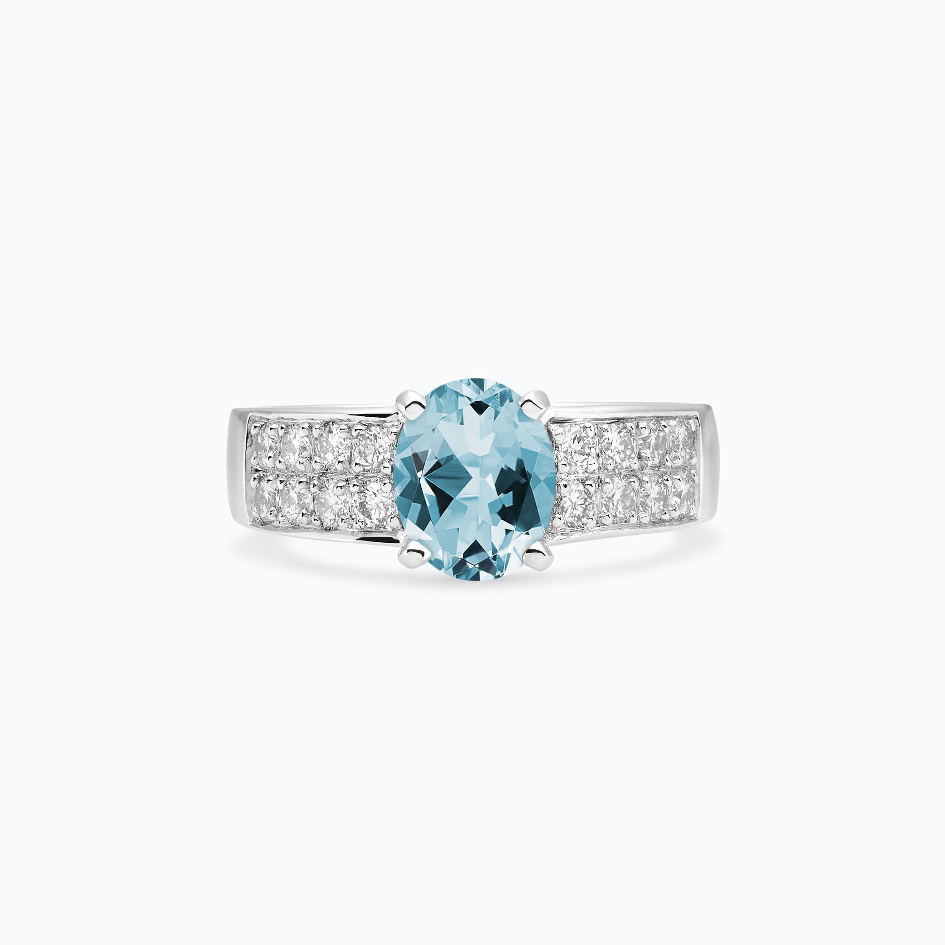 Bague Papillon Fantaisie Dolly-Bijoux - Cristal Bleu Aigue-marine, Taille Ajustable, Or 18 Ct, Neuf Avec étiquettes !