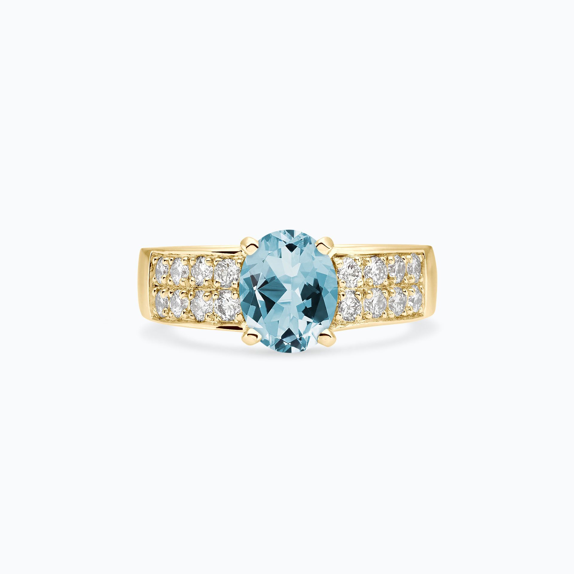 Solitaire Pavé Lola Aigue-Marine