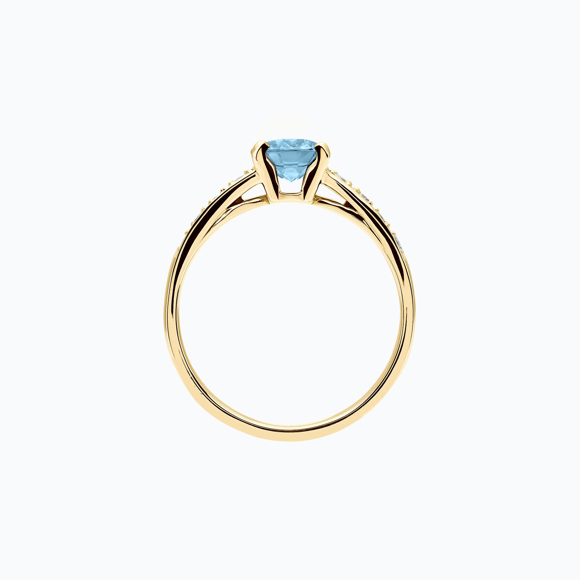 Solitaire Pavé Lola Aigue-Marine