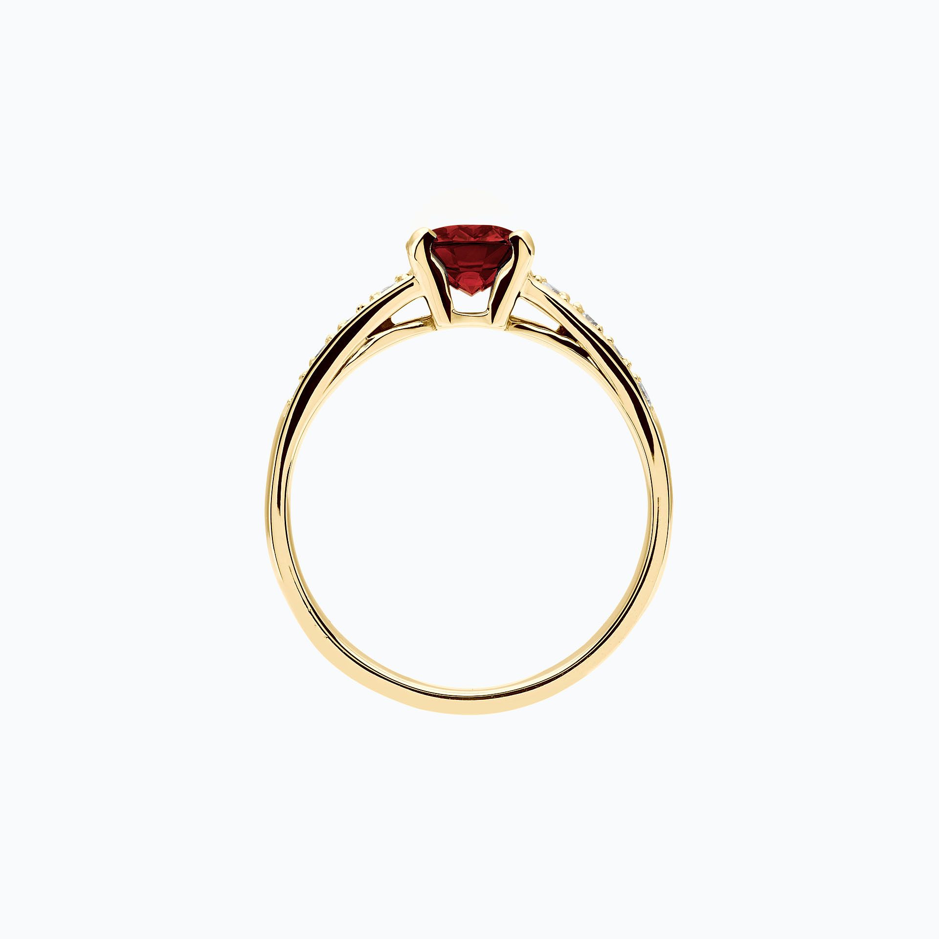 Solitaire Pavé Lola Grenat
