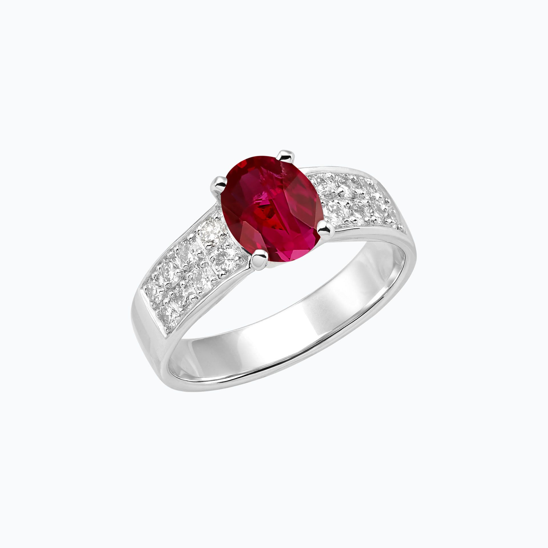 Solitaire Pavé Lola Rubis