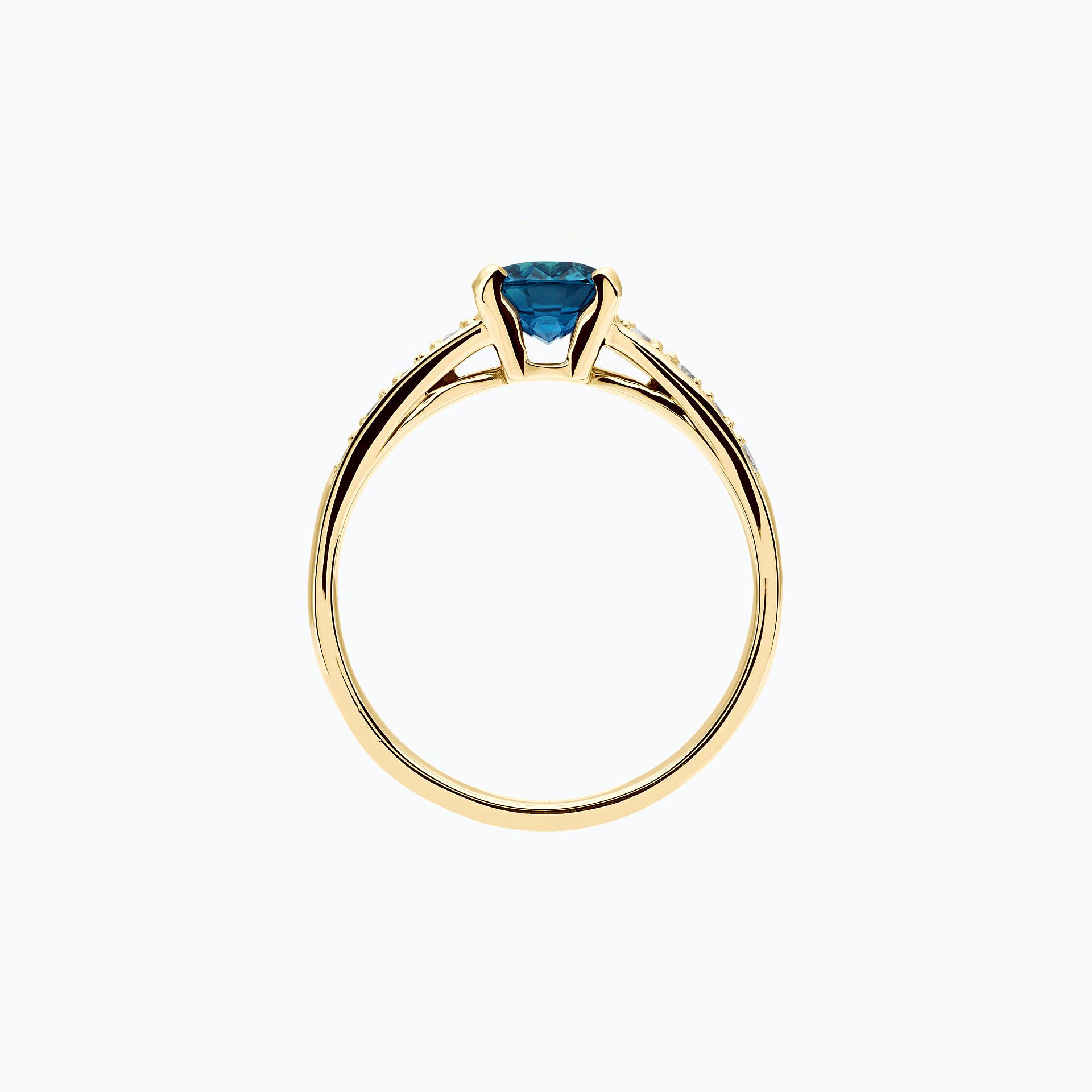 Solitaire Pavé Lola Topaze Blue London