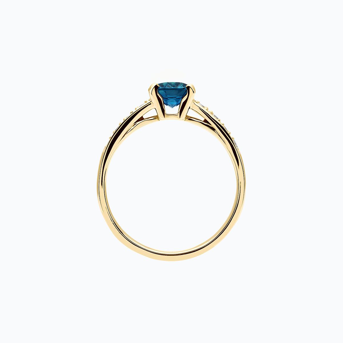 Solitaire Pavé Lola Topaze Blue London