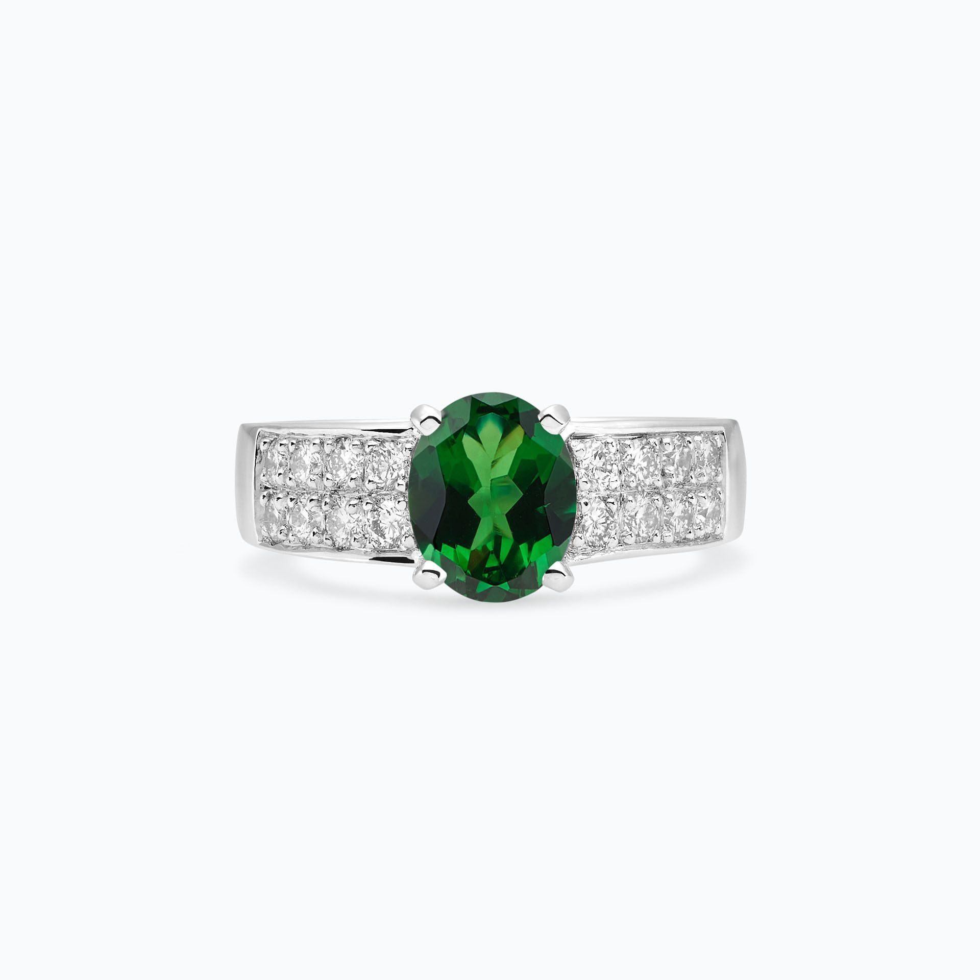 Solitaire Pavé Lola Tsavorite
