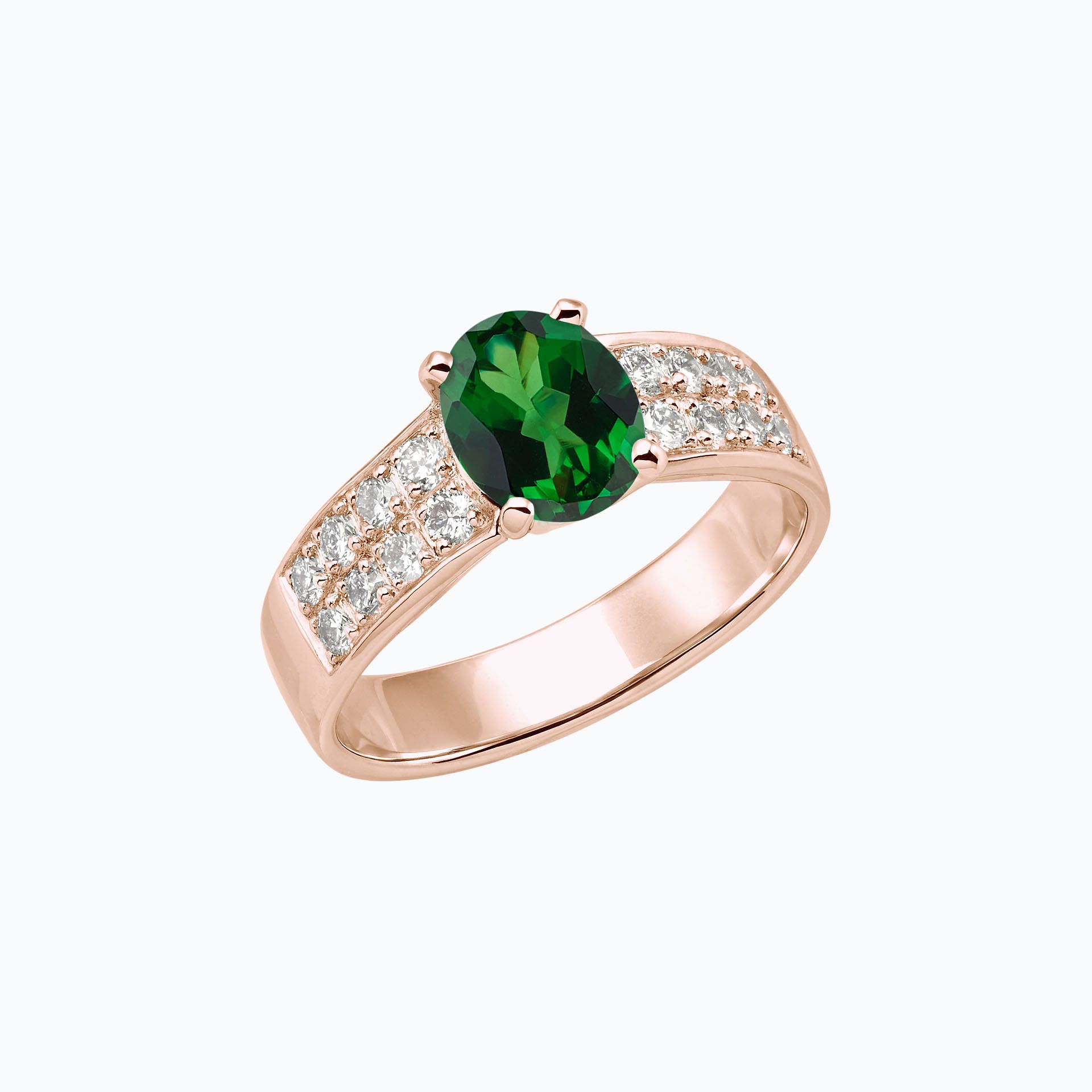 Solitaire Pavé Lola Tsavorite