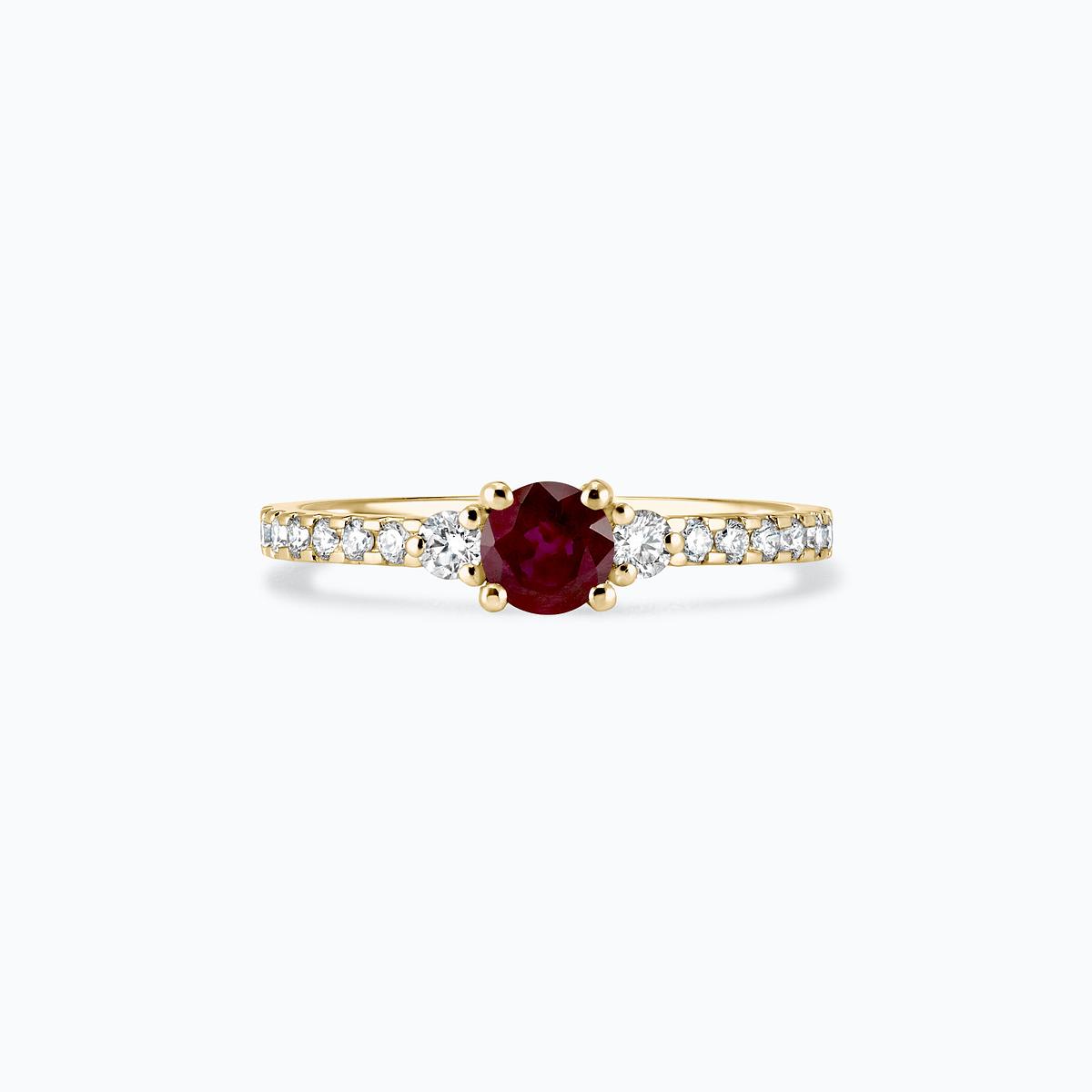 Solitaire Pavé Lolly Rubis 4.5 mm