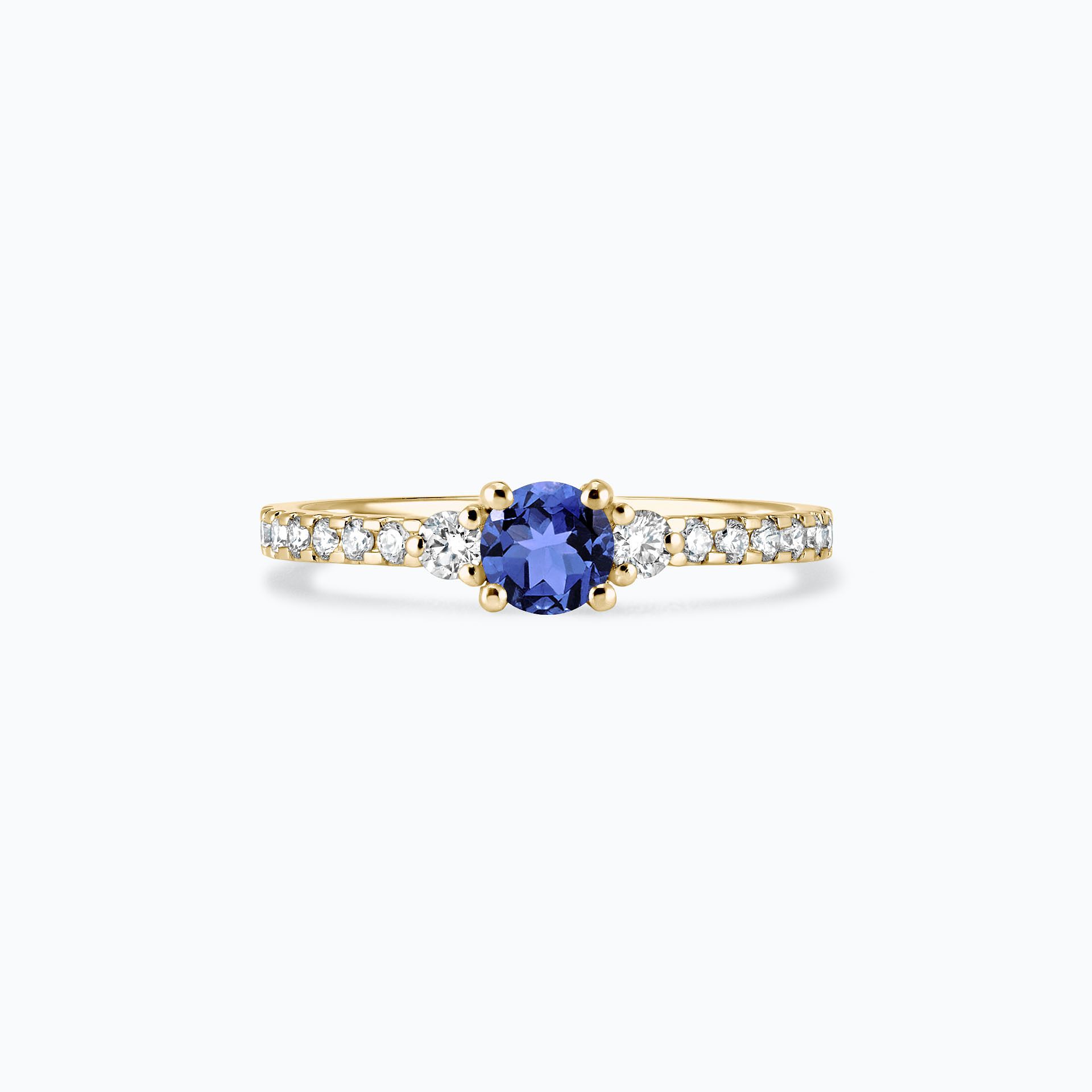 Solitaire Pavé Lolly Tanzanite 4.5 mm