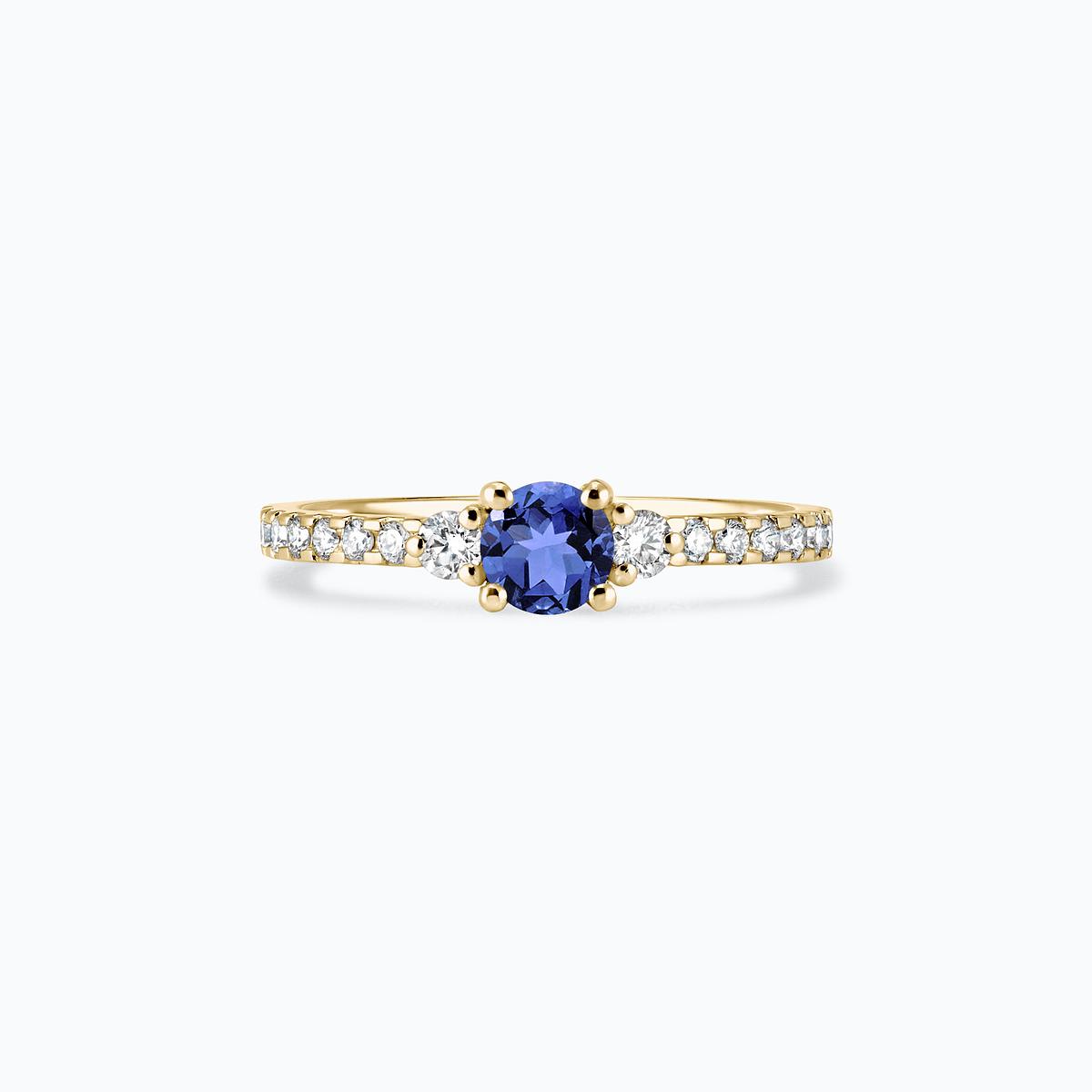 Solitaire Pavé Lolly Tanzanite 4.5 mm
