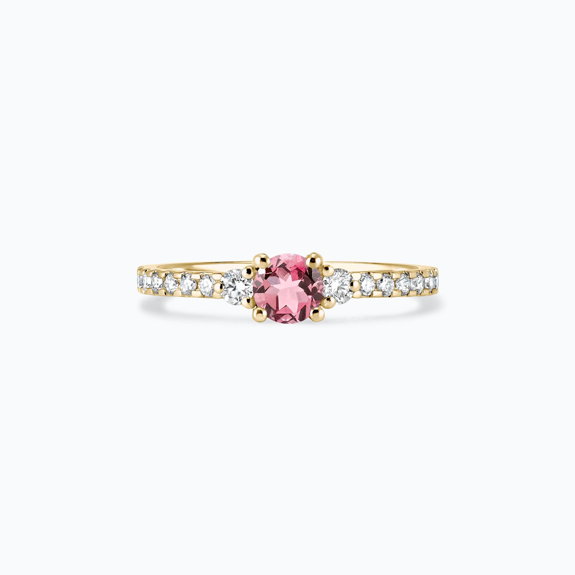 Solitaire Pavé Lolly Tourmaline 4.5 mm