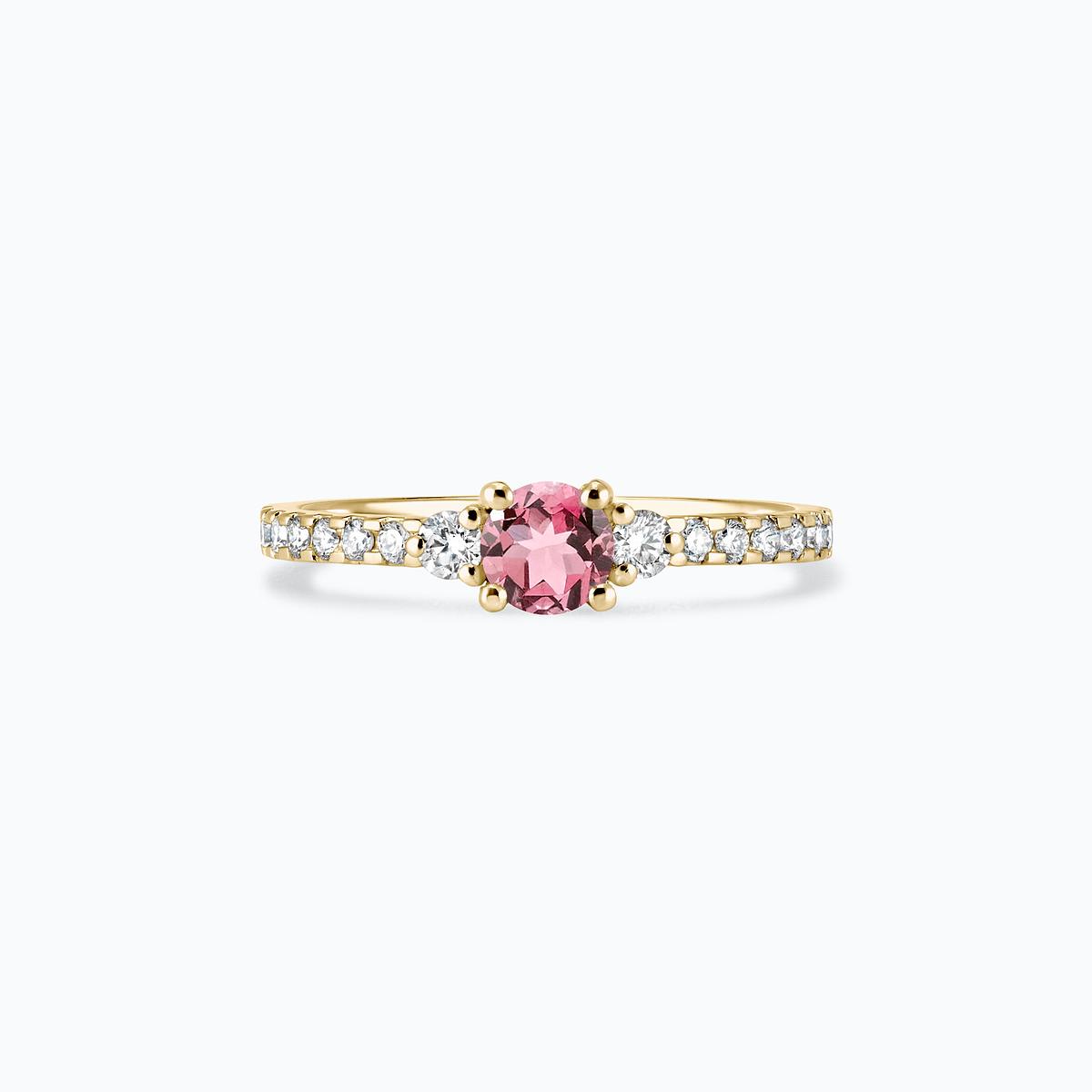 Solitaire Pavé Lolly Tourmaline 4.5 mm