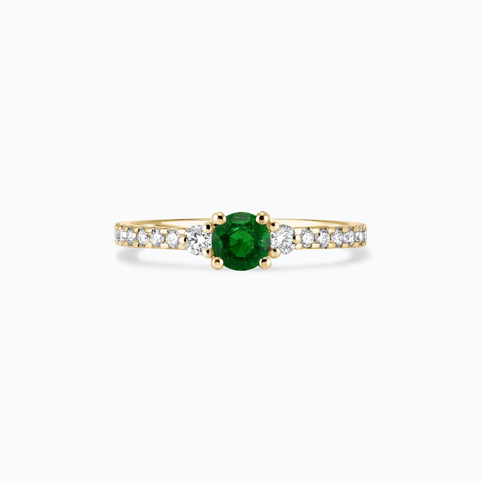 Solitaire Pavé Lolly Tsavorite 4.5 mm