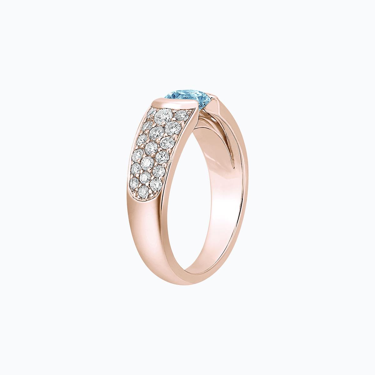 Solitaire Pavé Lovelace Aigue-Marine