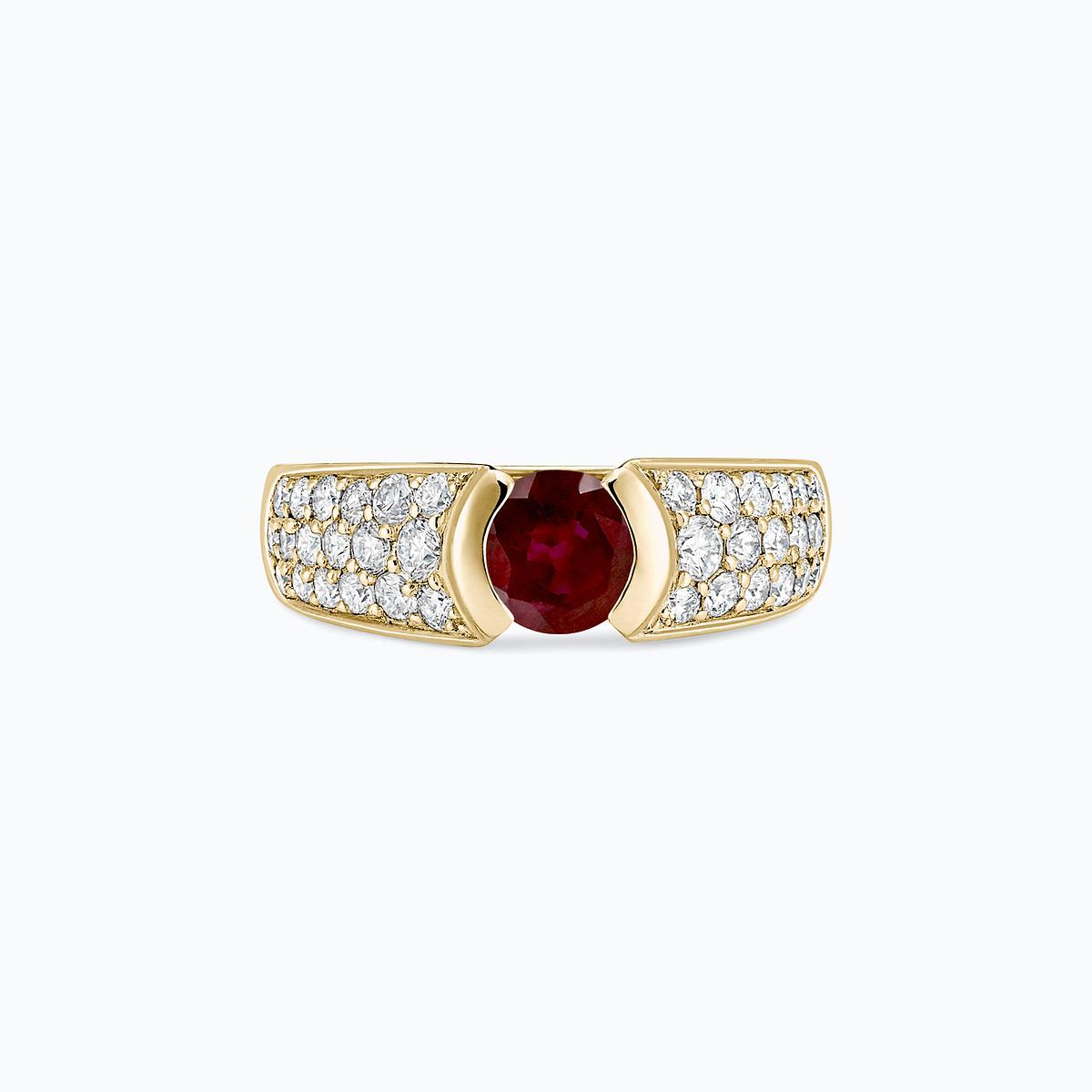 Solitaire Pavé Lovelace Rubis