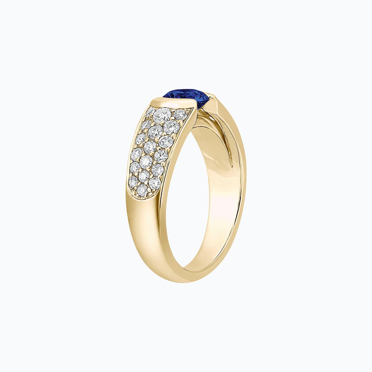 Solitaire Pavé Lovelace Saphir