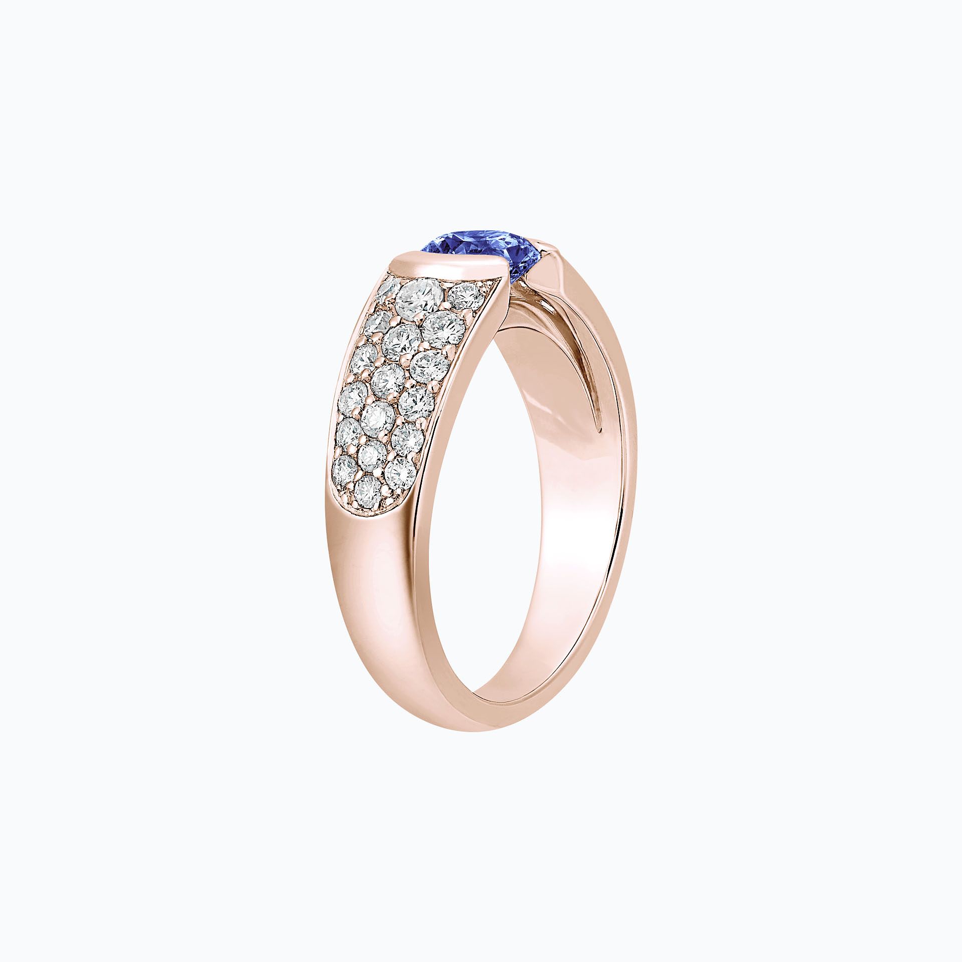 Solitaire Pavé Lovelace Tanzanite