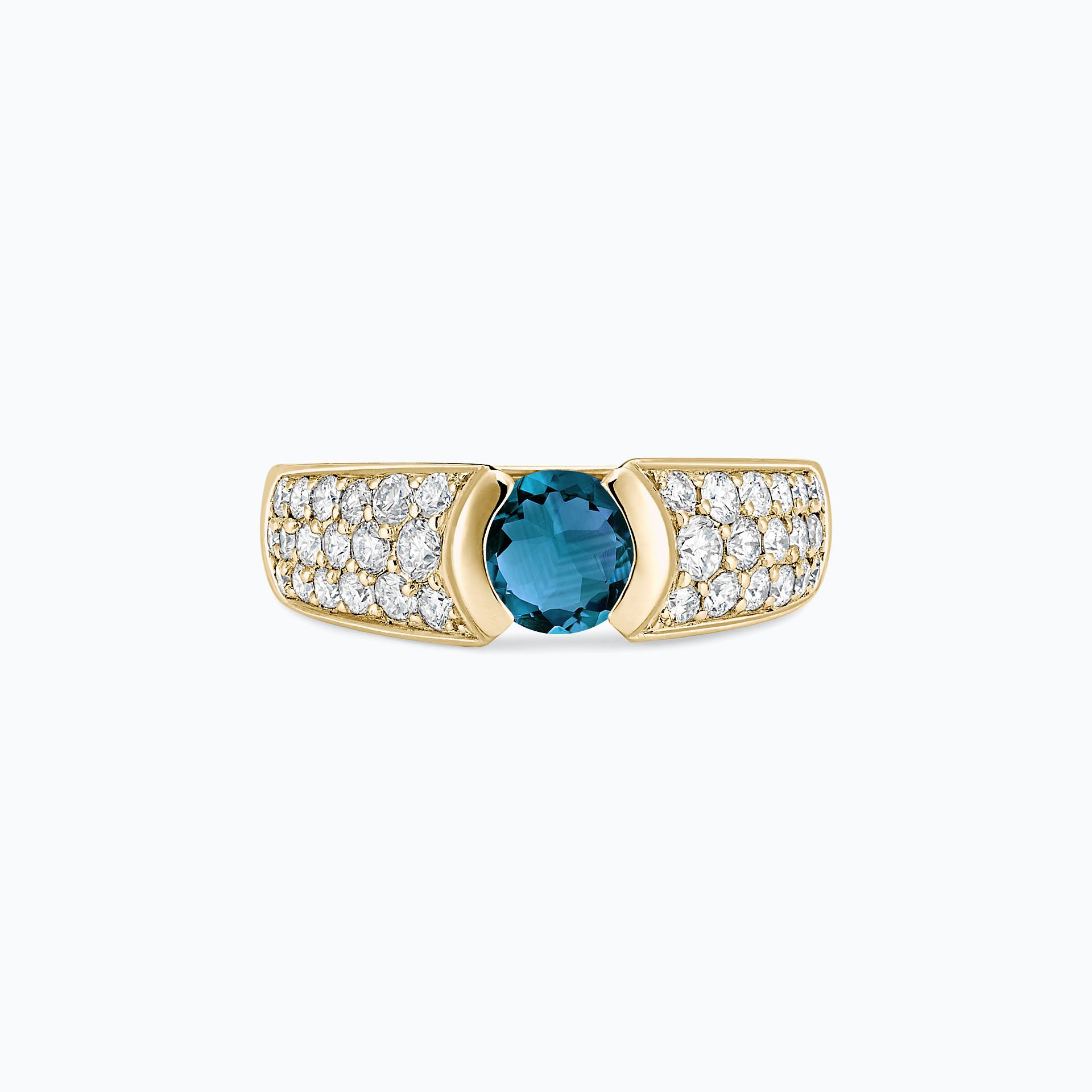 Solitaire Pavé Lovelace Topaze Blue London