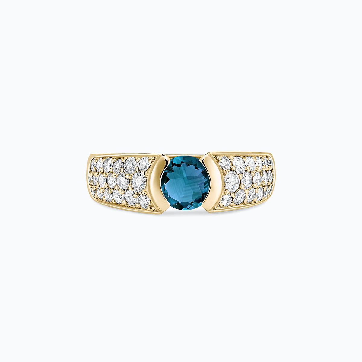 Solitaire Pavé Lovelace Topaze Blue London
