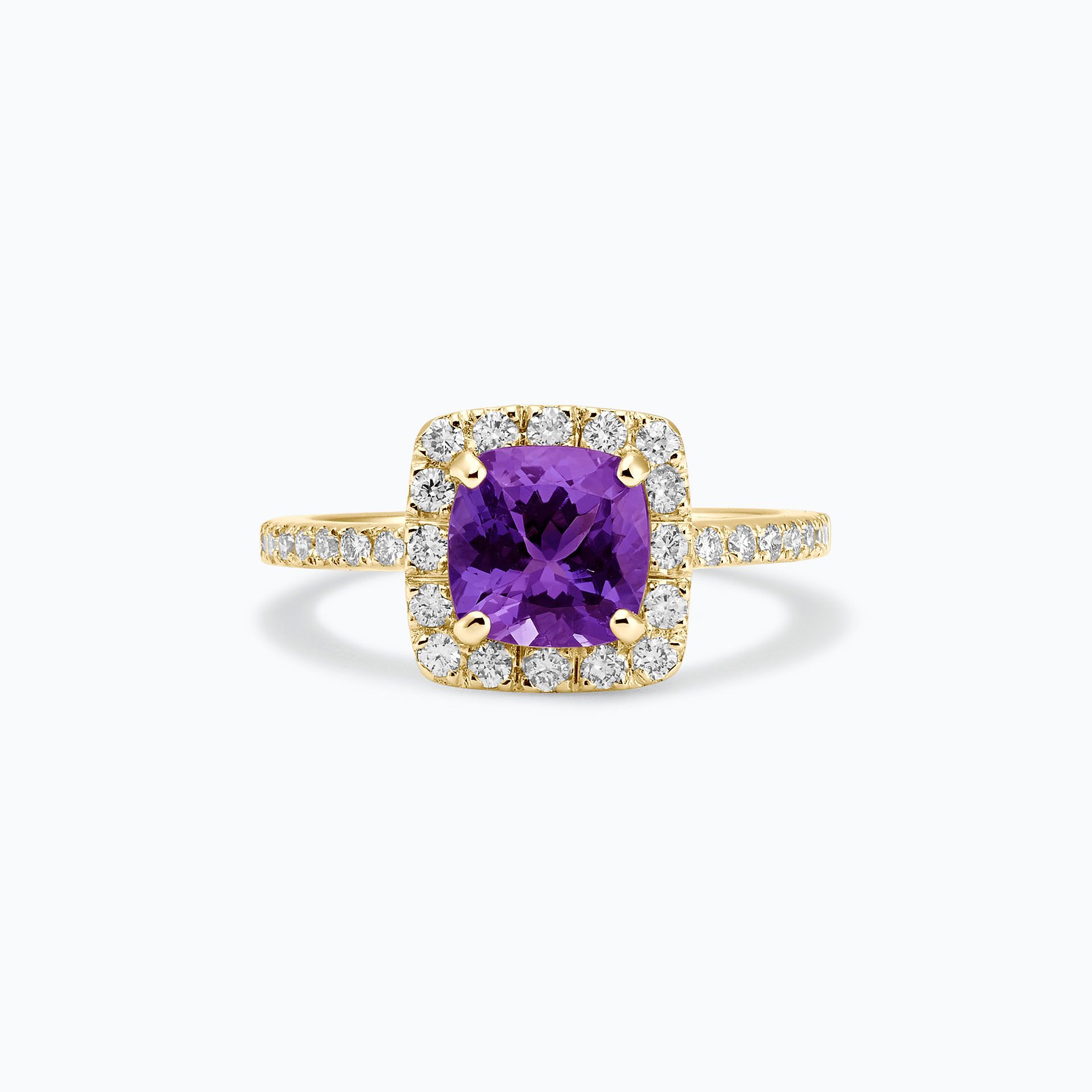 Solitaire Pavé Lys Améthyste