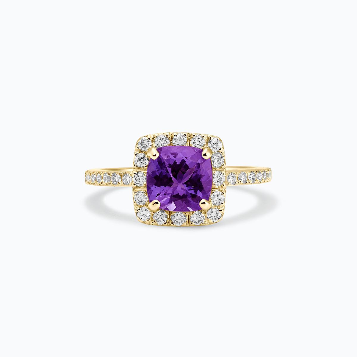 Solitaire Pavé Lys Améthyste