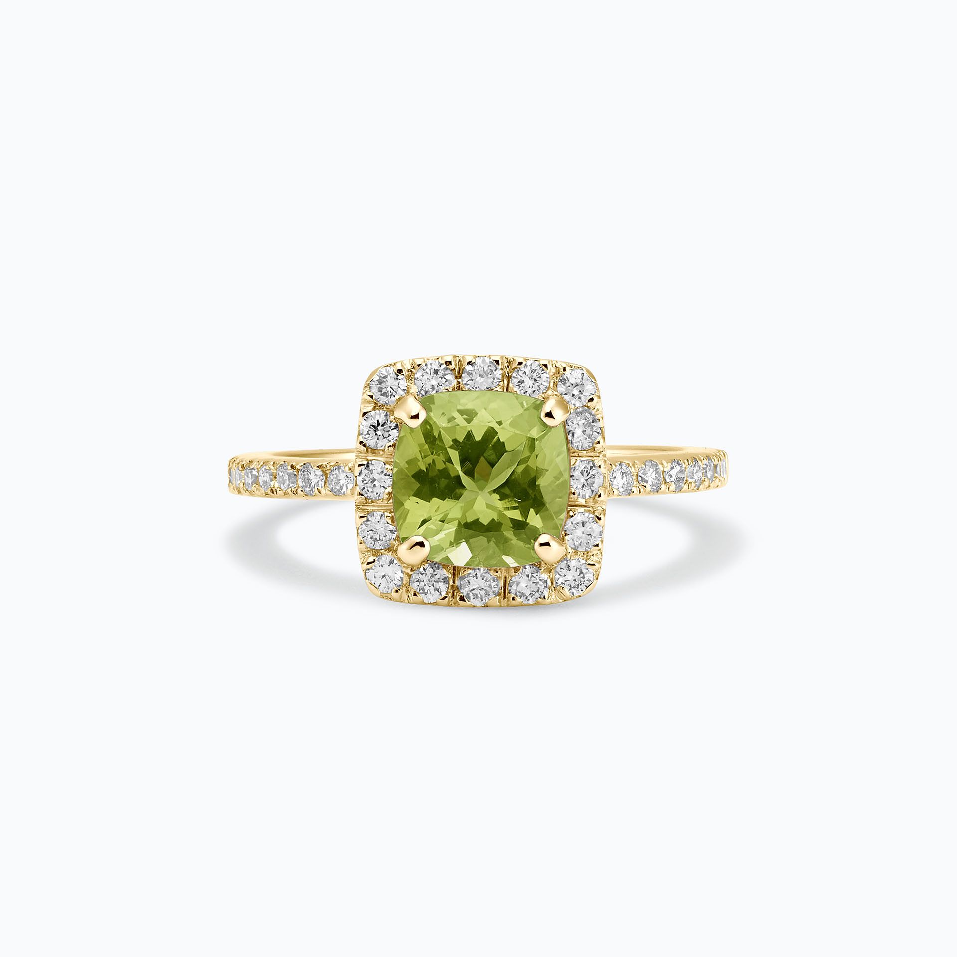 Solitaire Pavé Lys Péridot