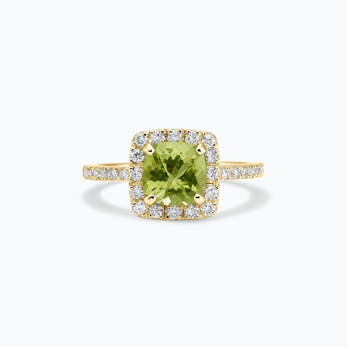 Solitaire Pavé Lys Péridot