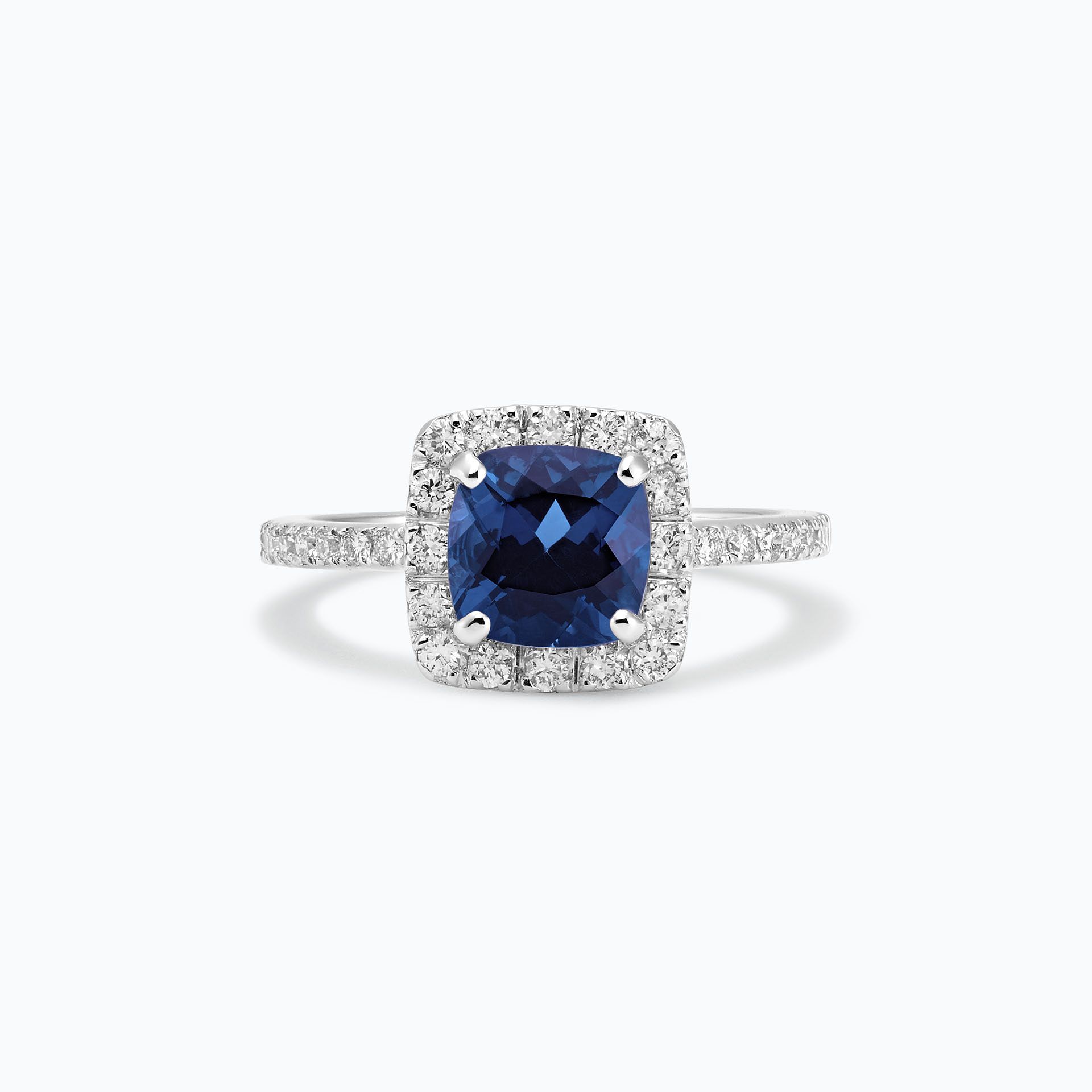 Solitaire Pavé Lys Saphir