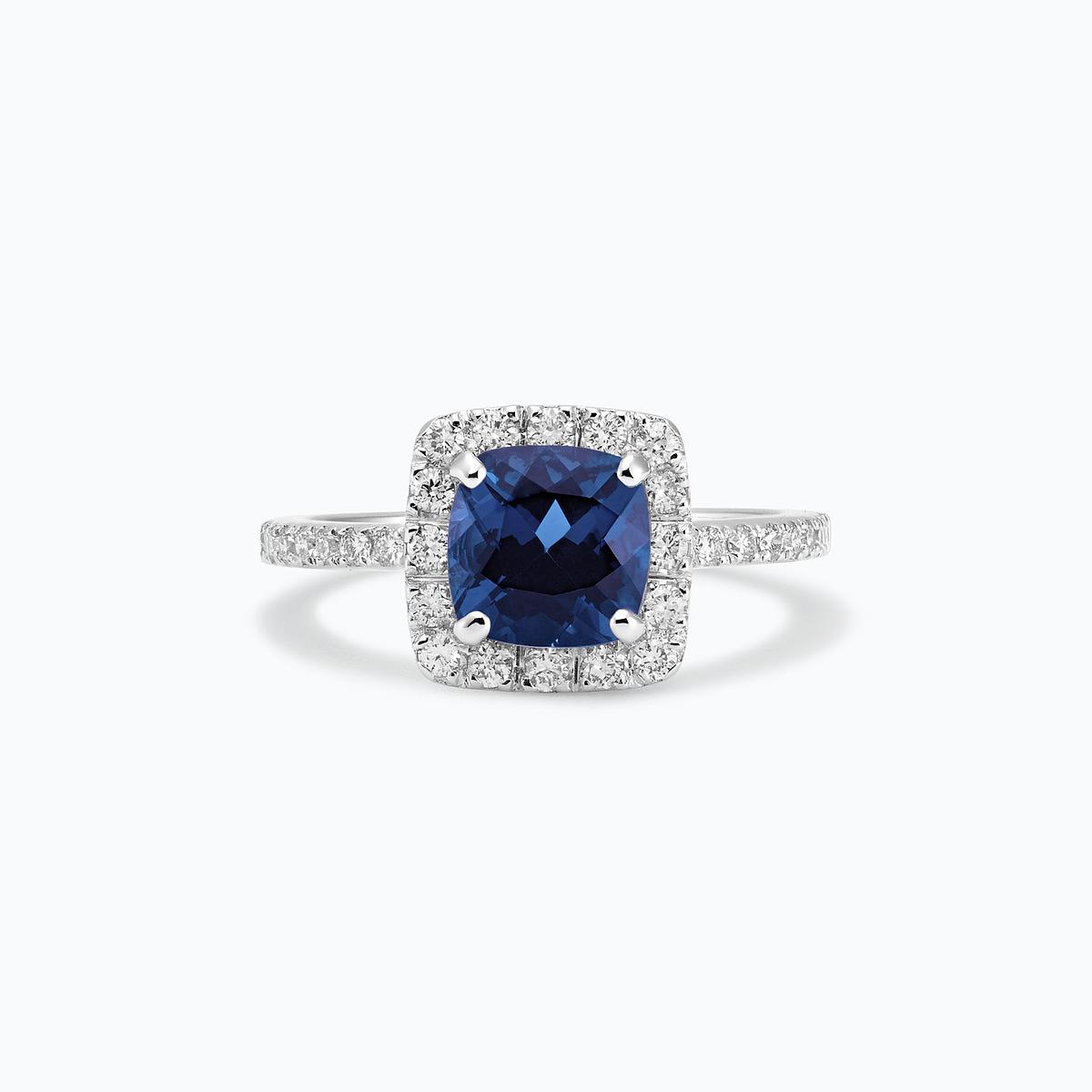 Solitaire Pavé Lys Saphir