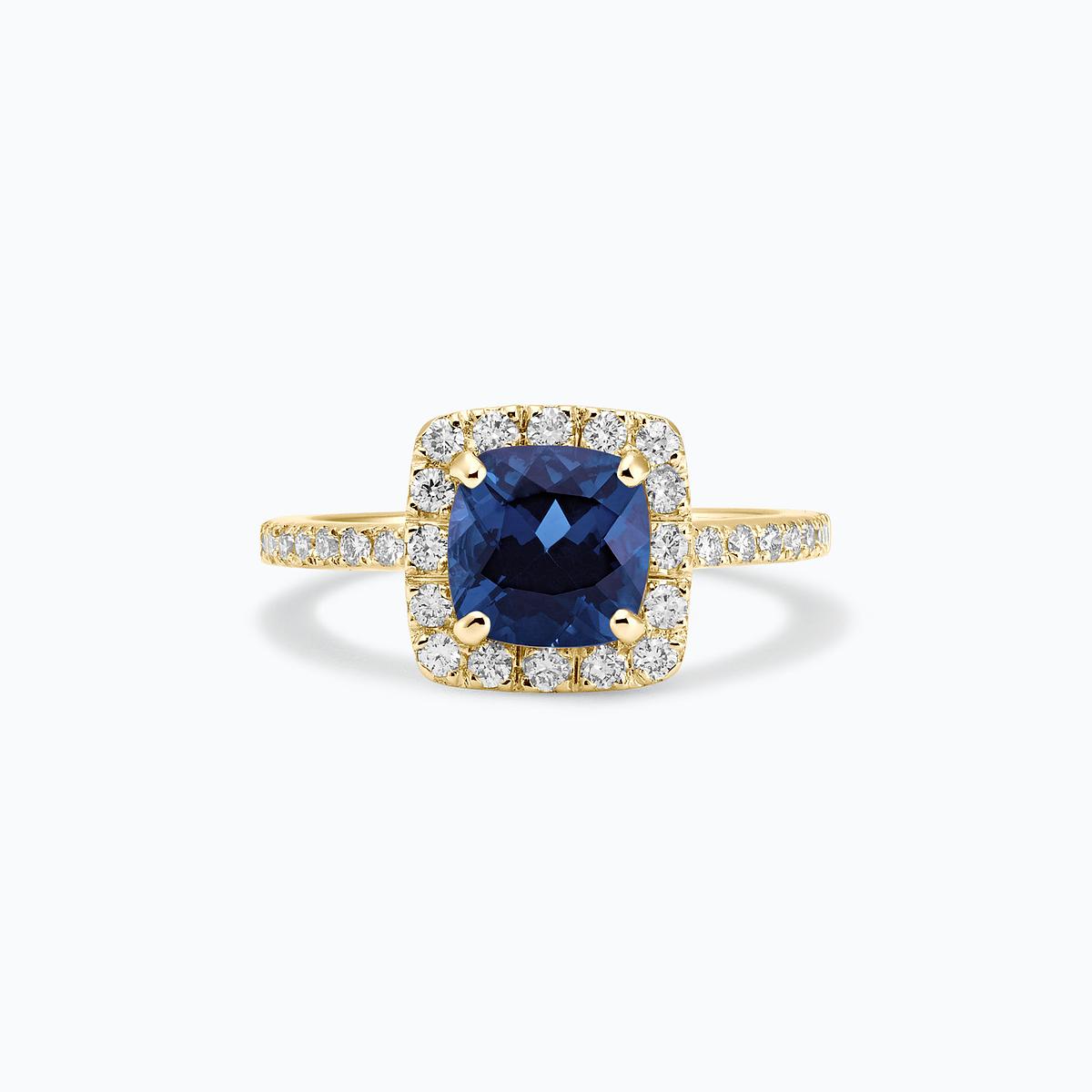 Solitaire Pavé Lys Saphir