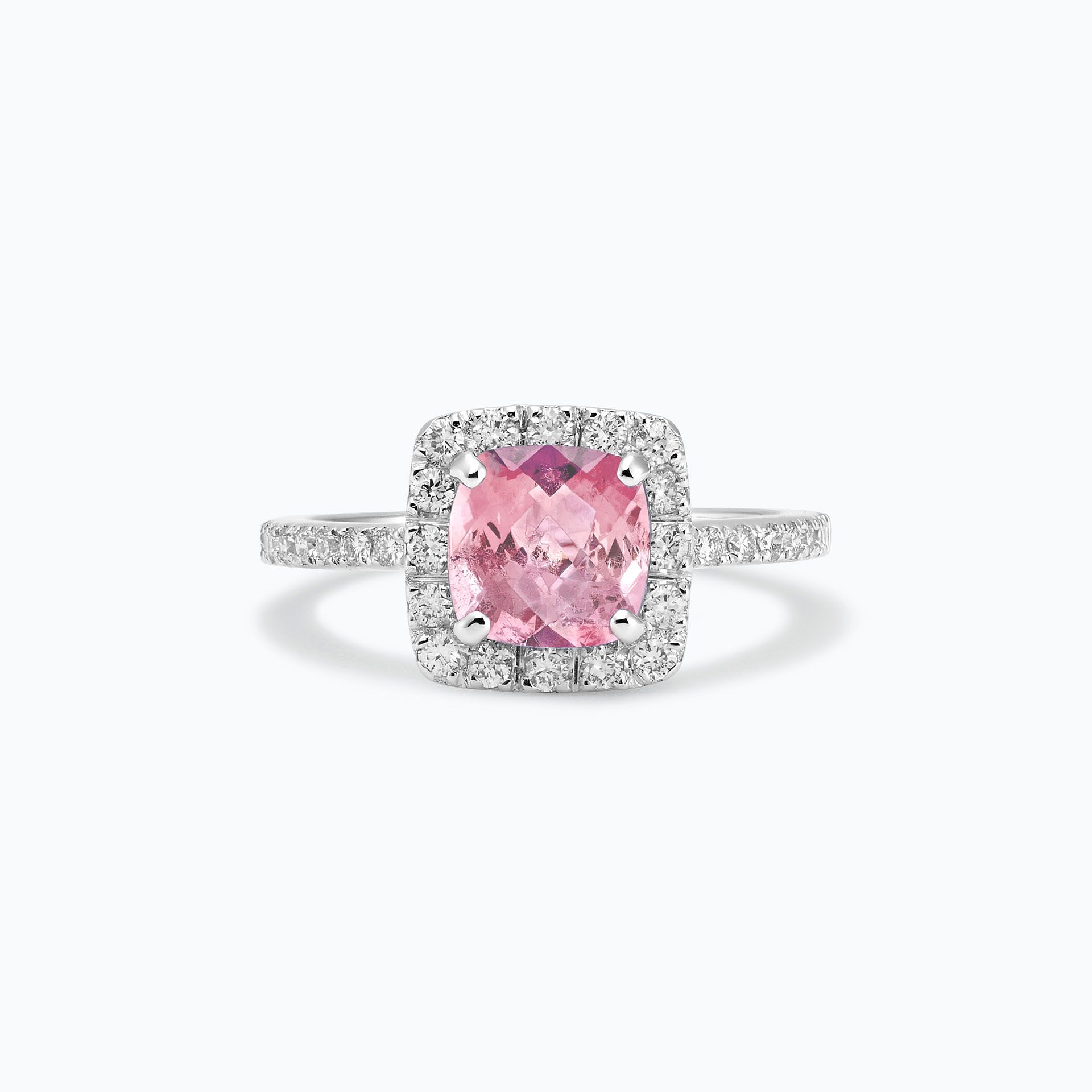 Solitaire Pavé Lys Tourmaline