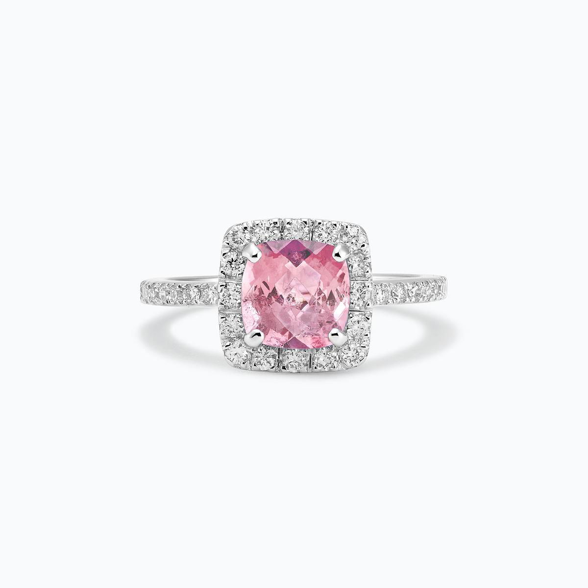 Solitaire Pavé Lys Tourmaline