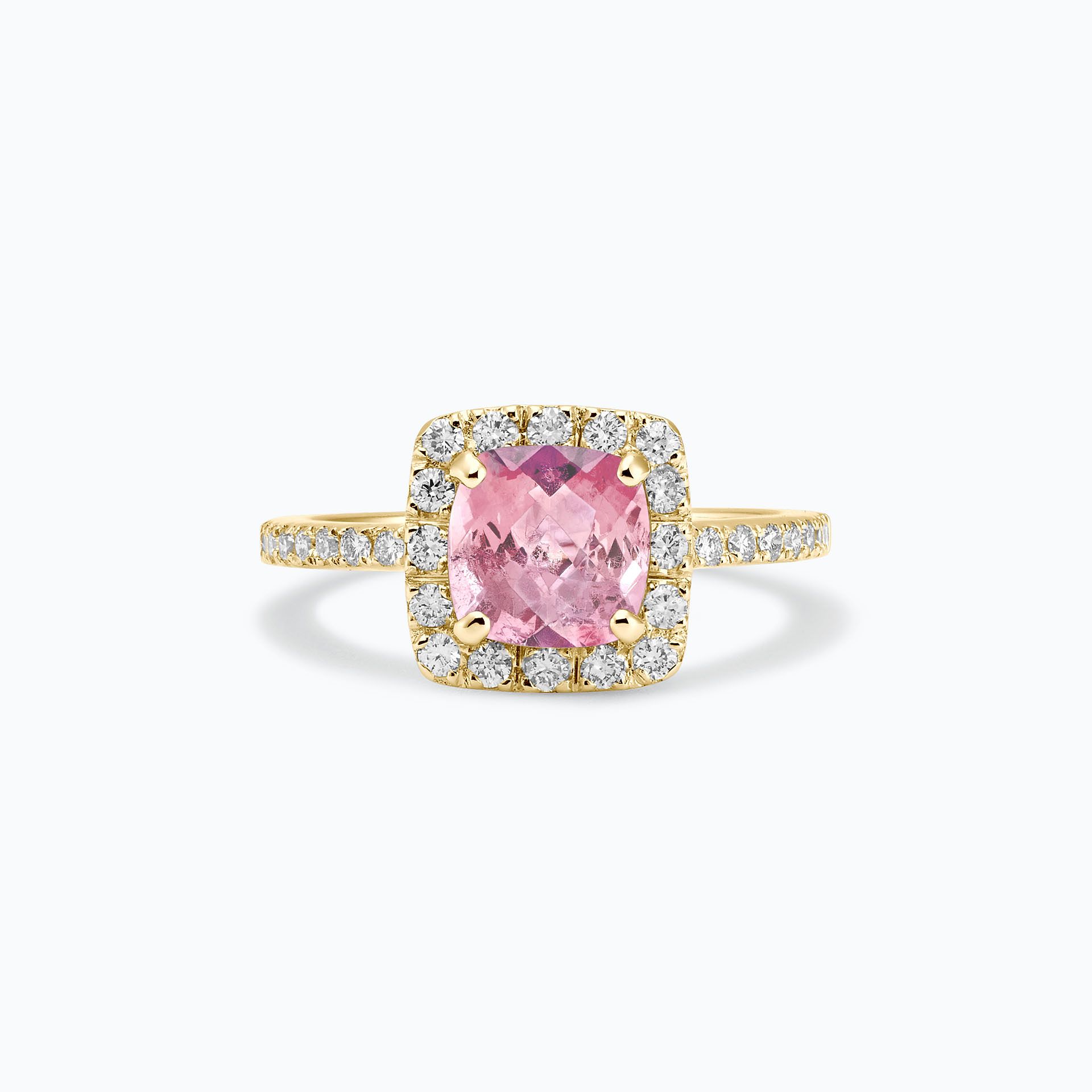 Solitaire Pavé Lys Tourmaline