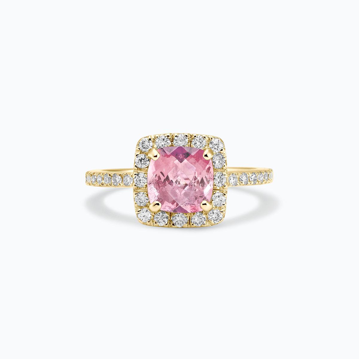Solitaire Pavé Lys Tourmaline