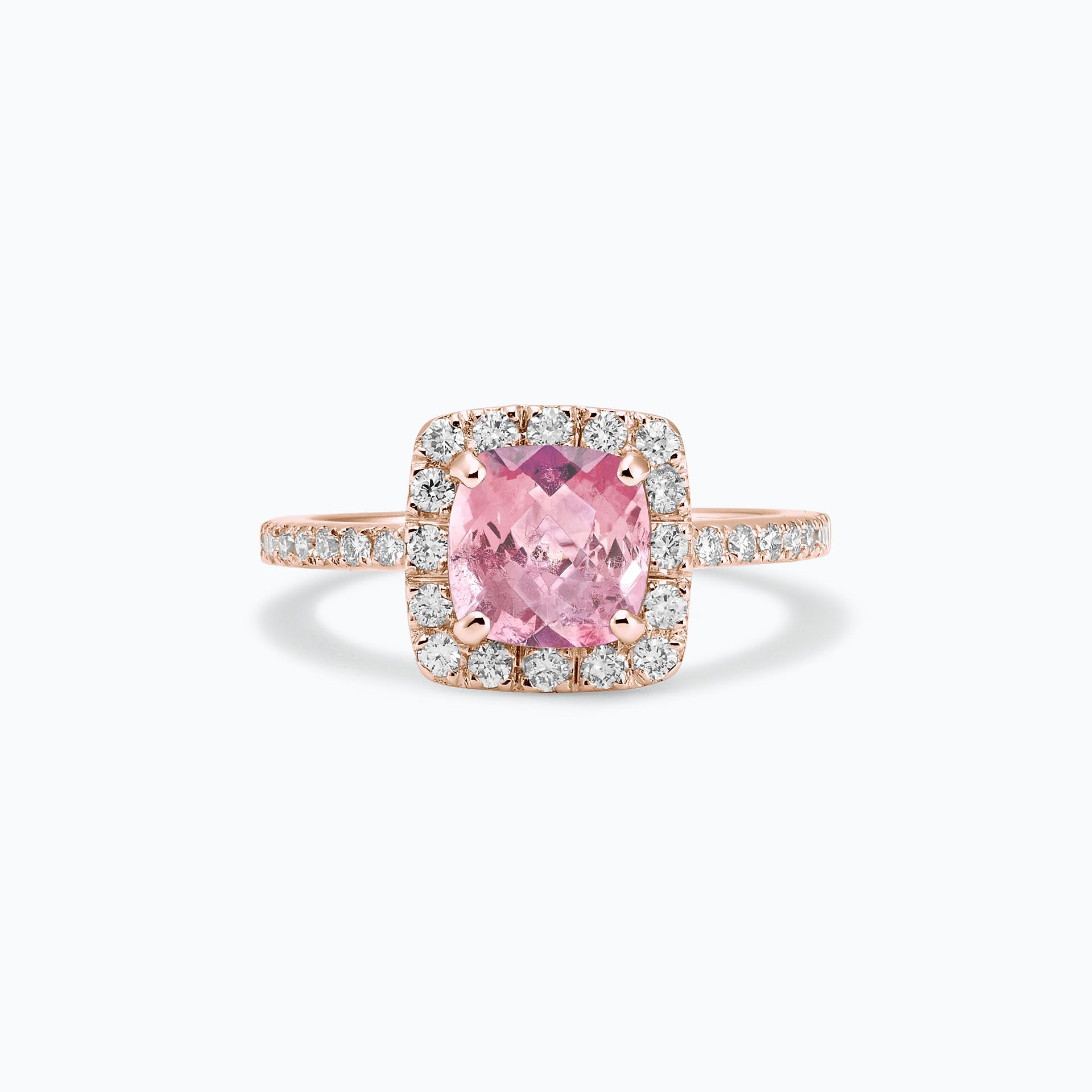 Solitaire Pavé Lys Tourmaline
