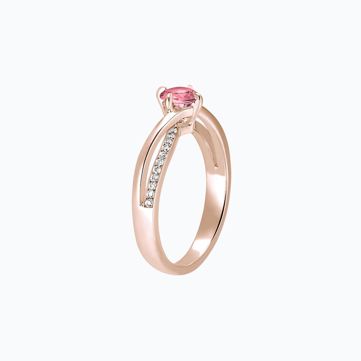 Solitaire Pavé Kelly Twist Tourmaline 4.5 mm
