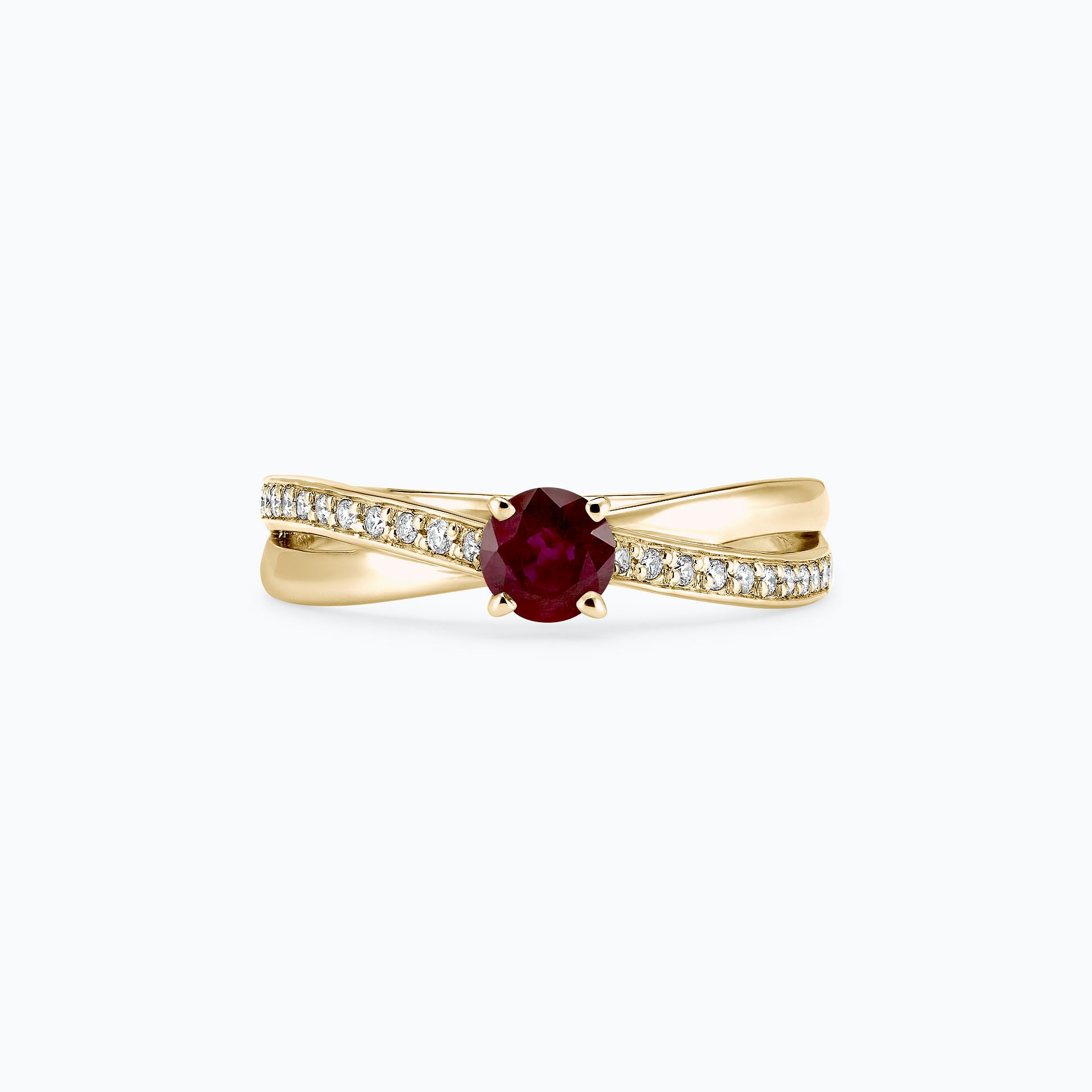 Solitaire Pavé Kokoro Rubis 4.5 mm