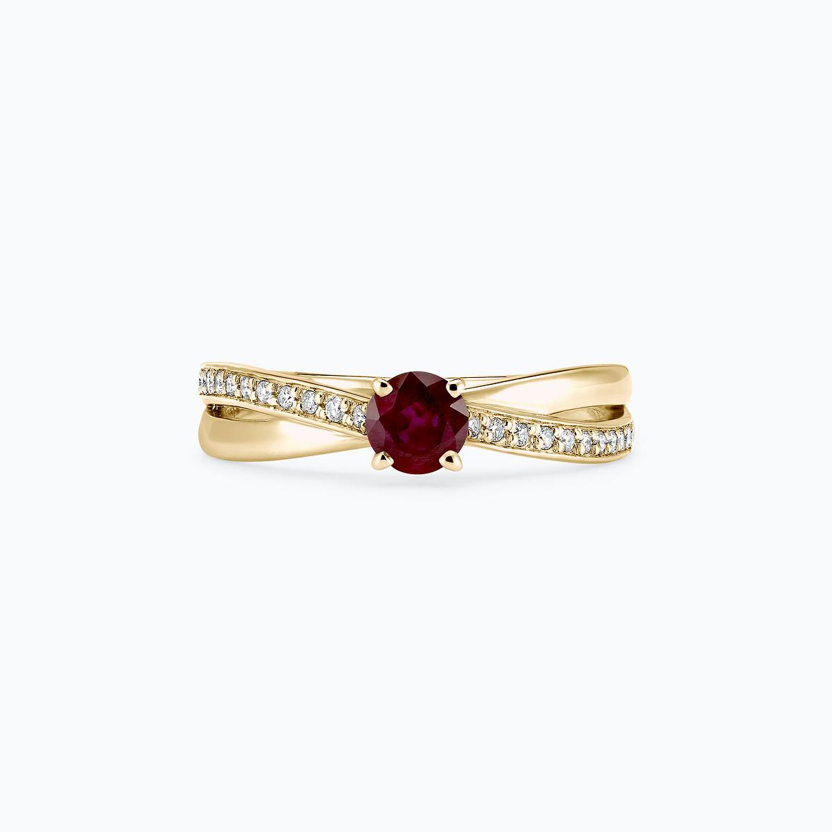 Solitaire Pavé Kokoro Rubis 4.5 mm