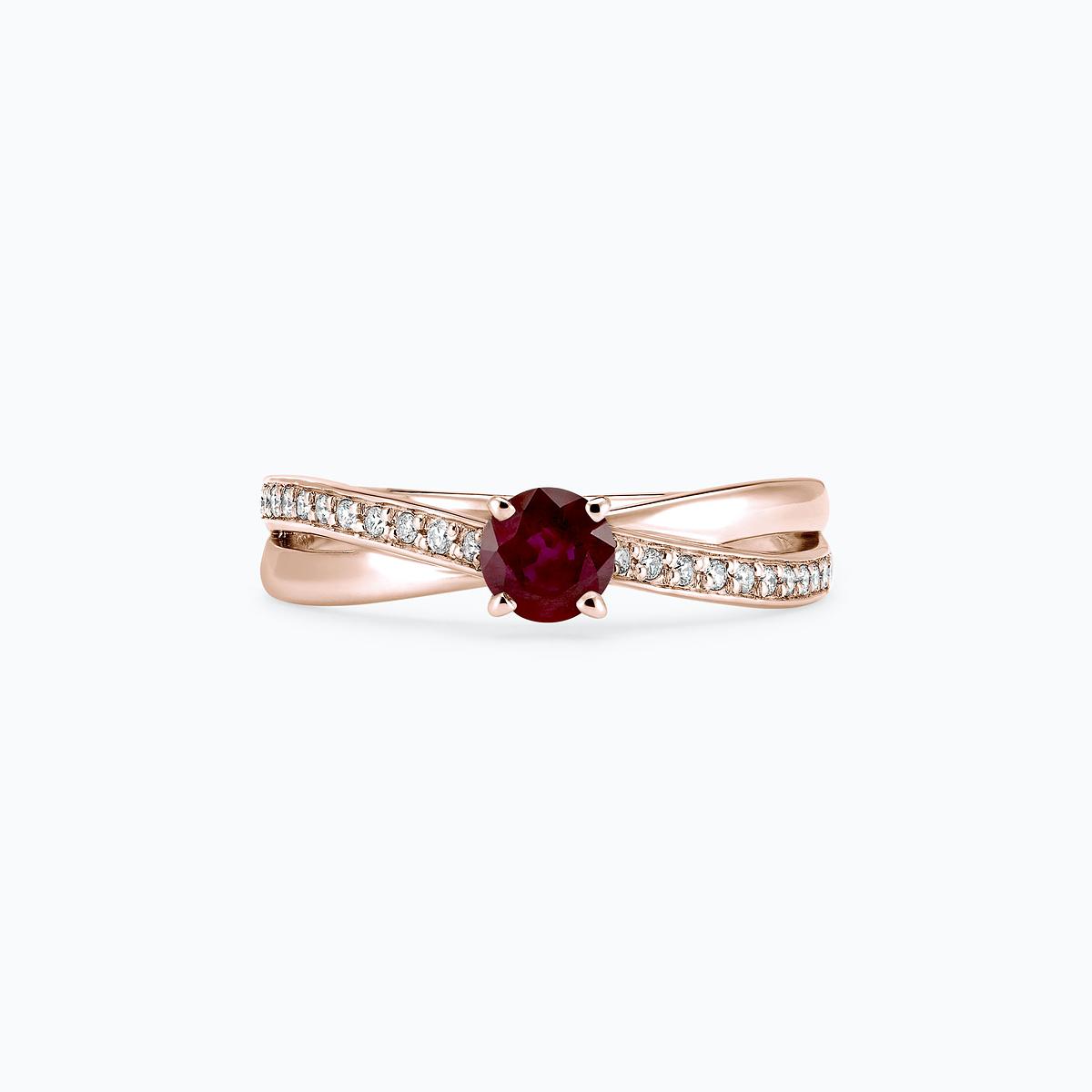 Solitaire Pavé Kokoro Rubis 4.5 mm