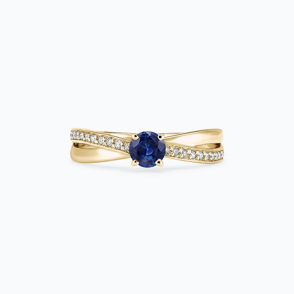 Solitaire Pavé Kokoro Saphir 4.5 mm
