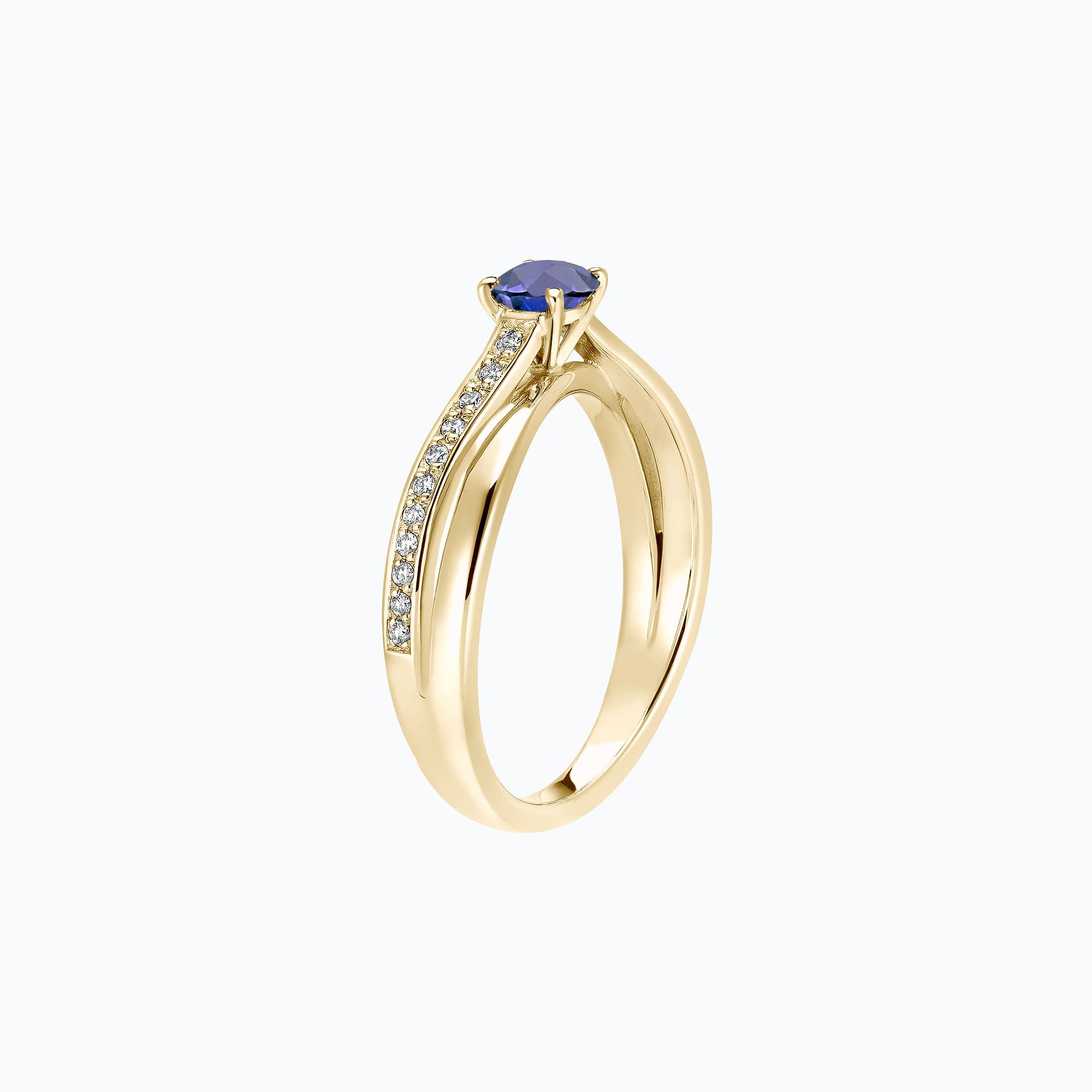 Solitaire Pavé Kokoro Tanzanite 4.5 mm