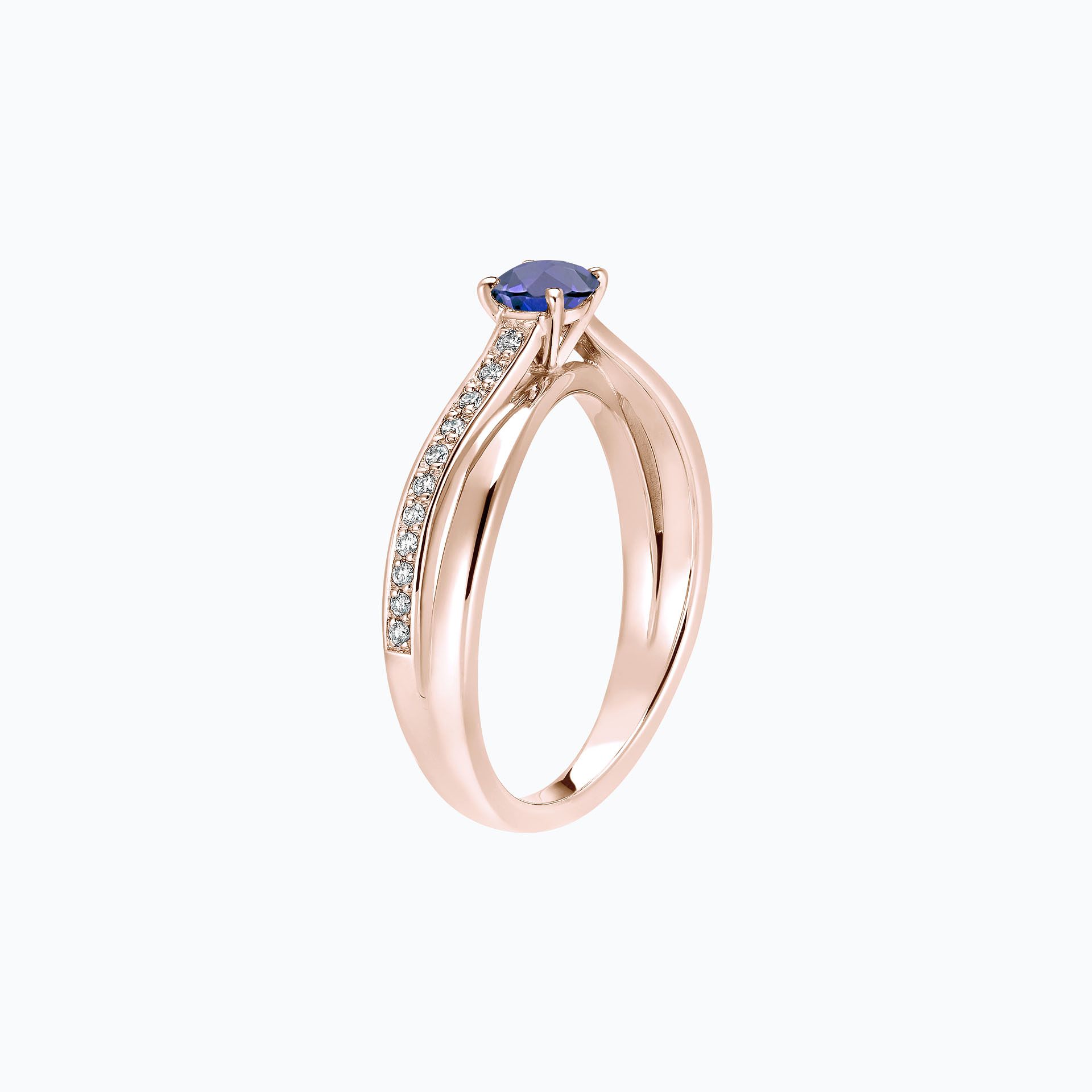 Solitaire Pavé Kokoro Tanzanite 4.5 mm