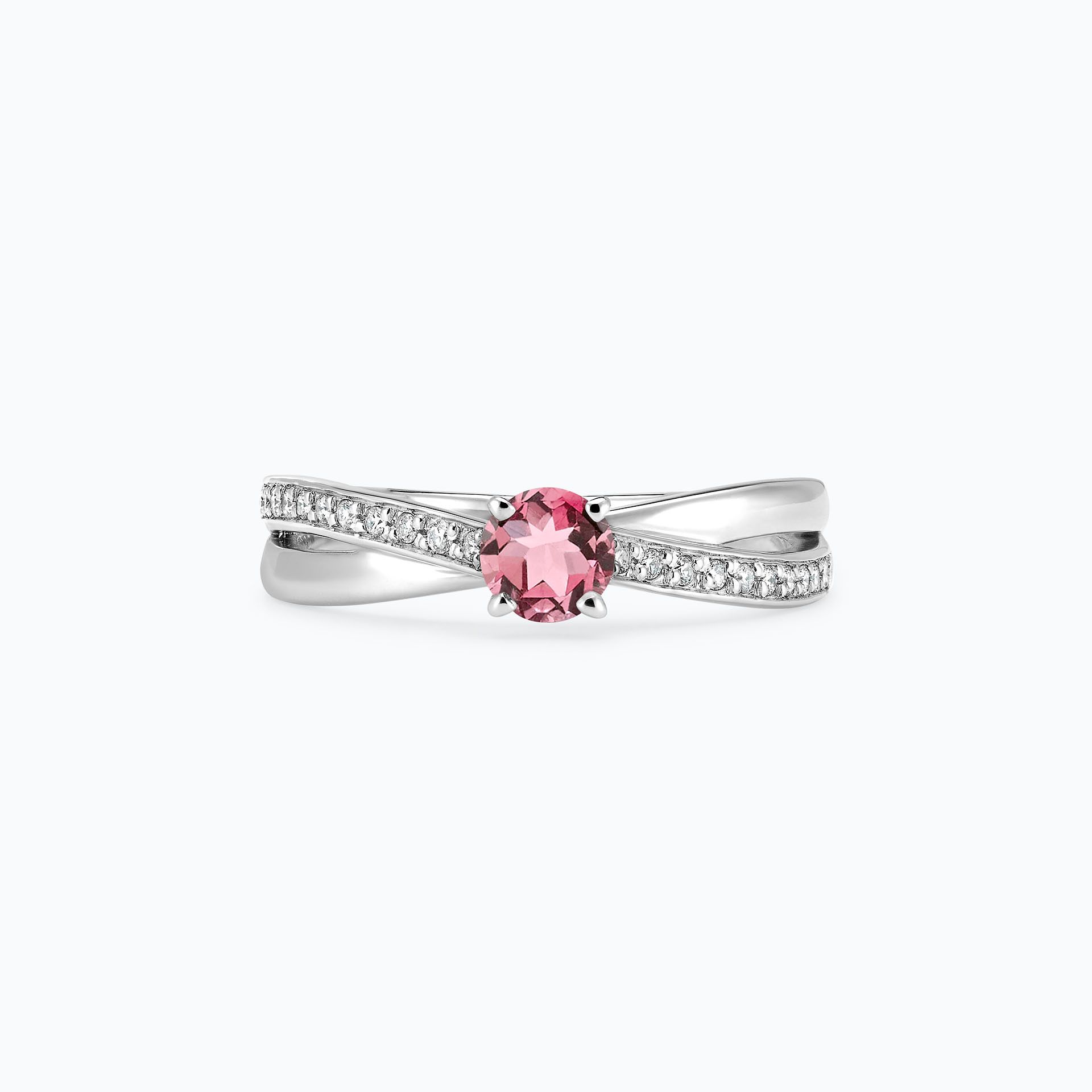 Solitaire Pavé Kokoro Tourmaline 4.5 mm