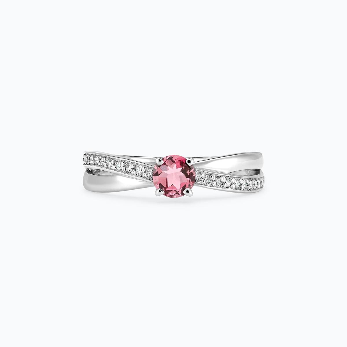 Solitaire Pavé Kokoro Tourmaline 4.5 mm