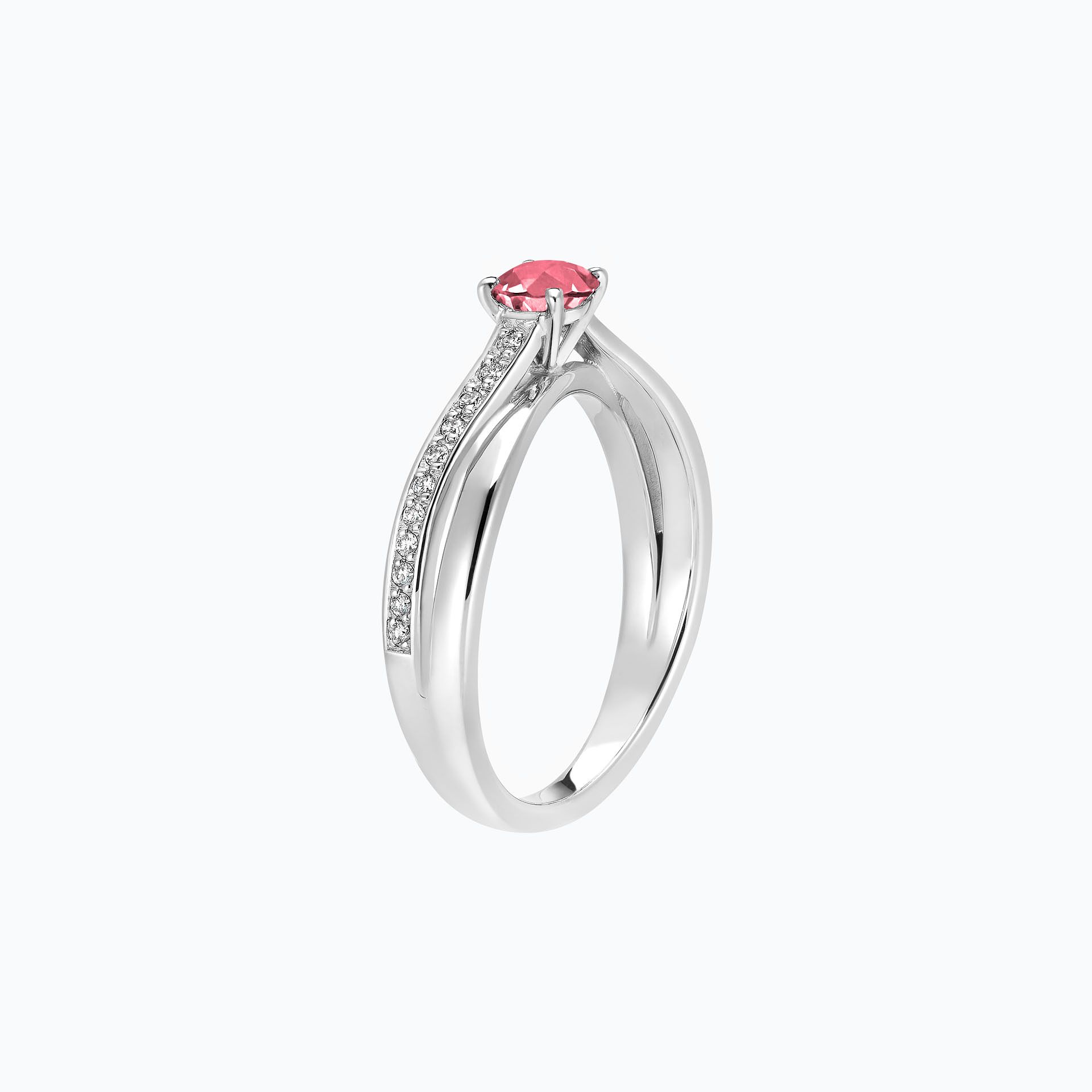 Solitaire Pavé Kokoro Tourmaline 4.5 mm