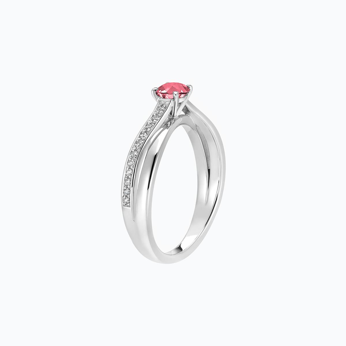 Solitaire Pavé Kokoro Tourmaline 4.5 mm